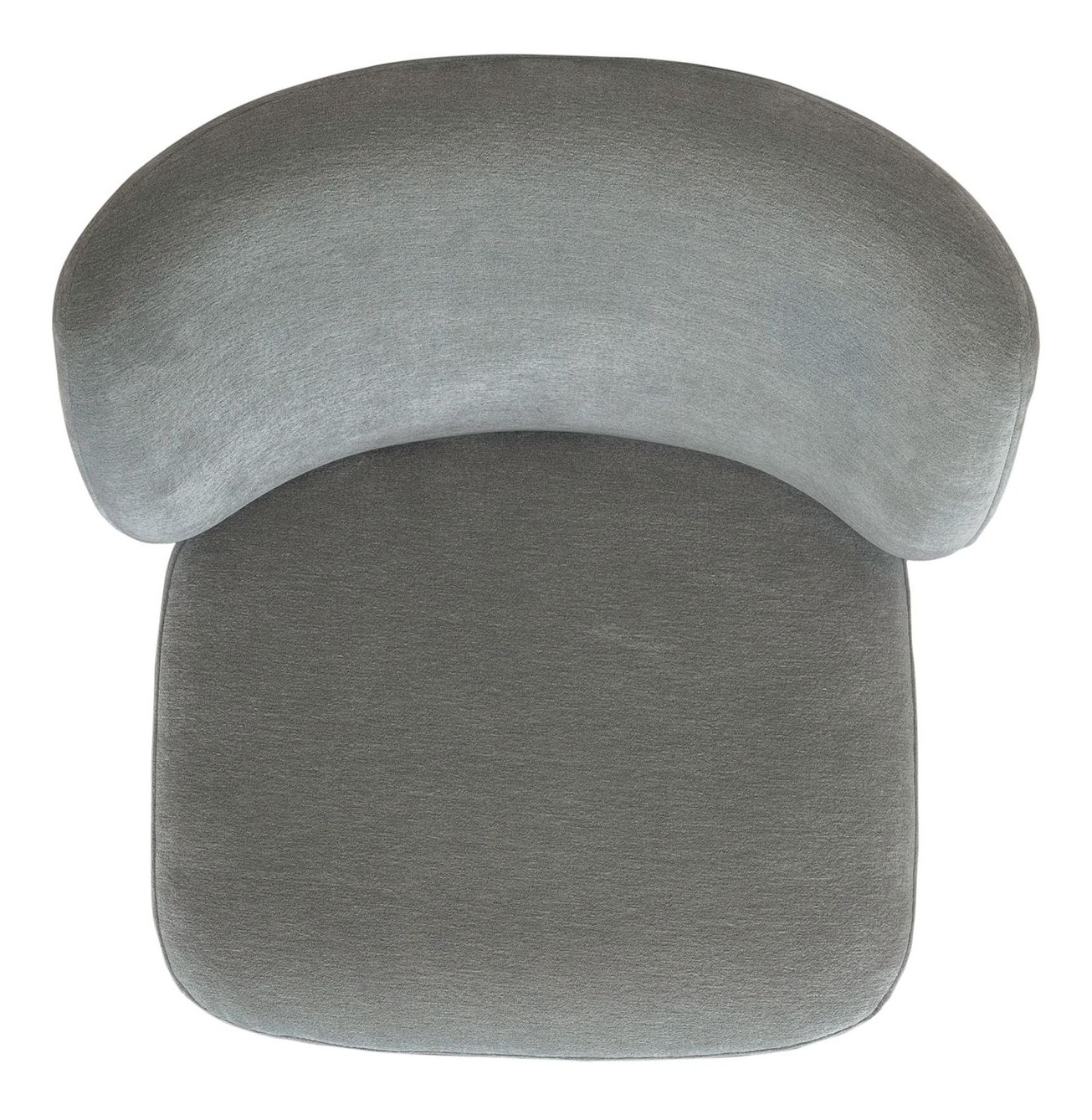 Fabric Sloping Curves Back Accent Dining Chair w/Casters