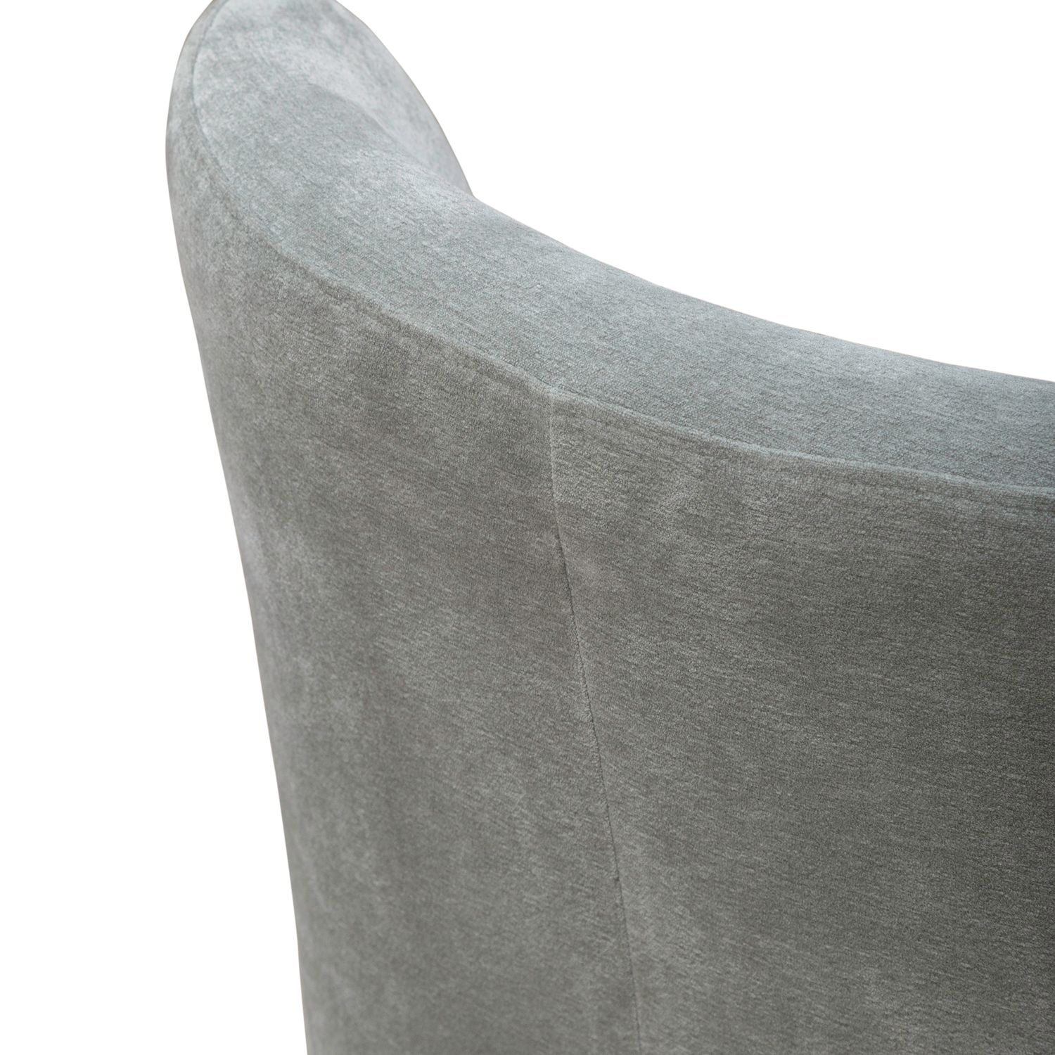Fabric Sloping Curves Back Accent Dining Chair w/Casters