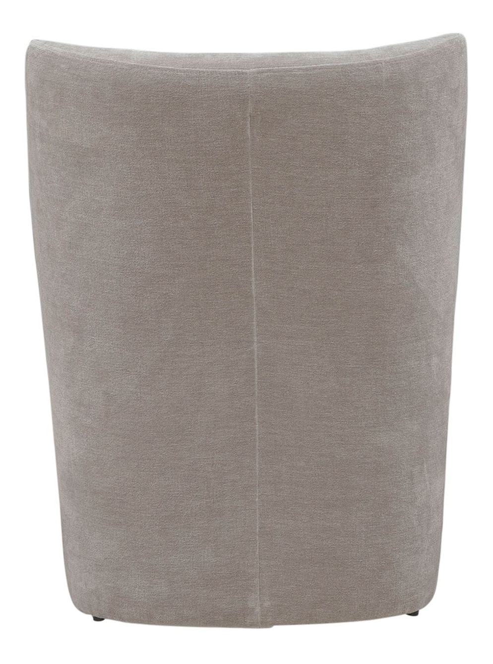 Fabric Sloping Curves Back Accent Dining Chair w/Casters