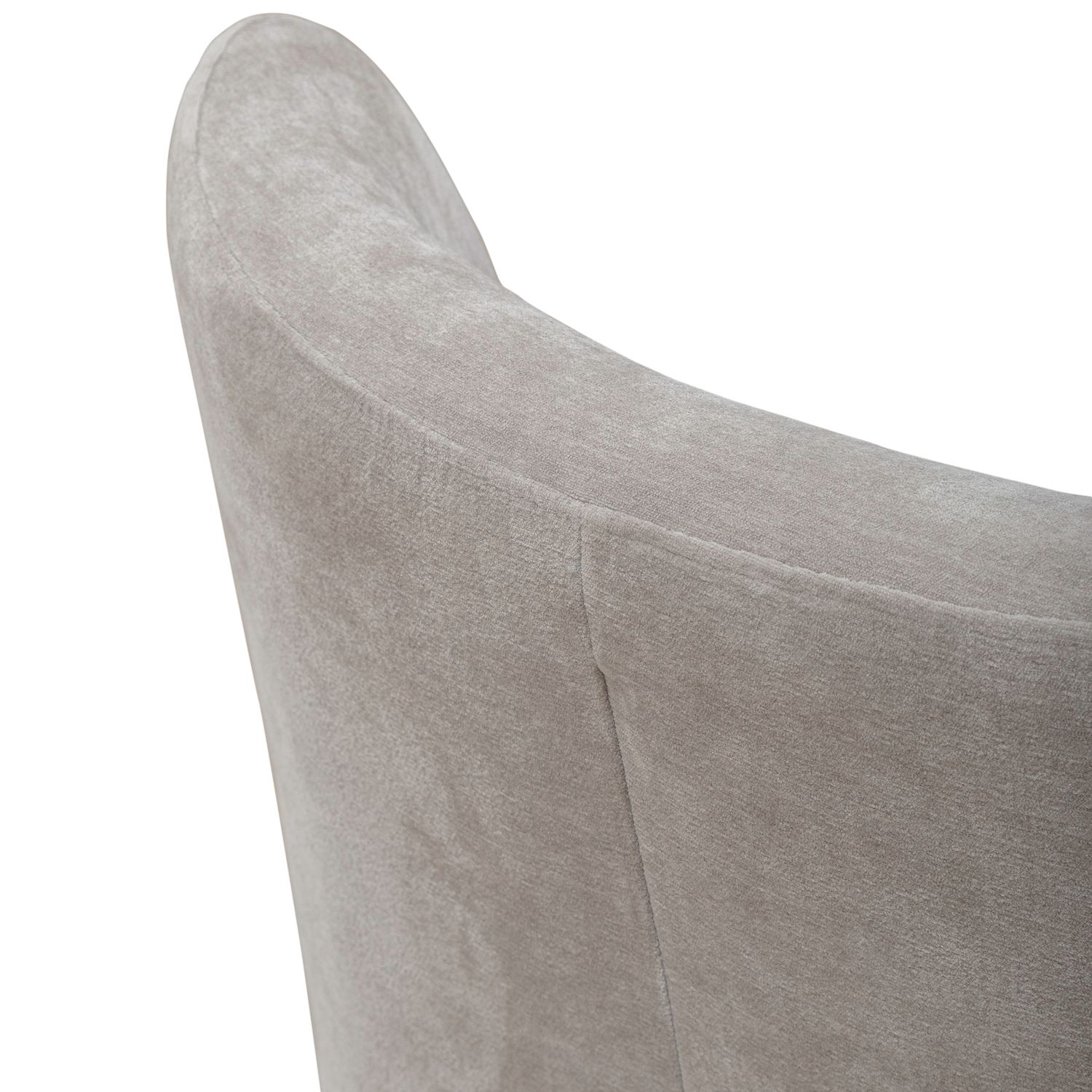 Fabric Sloping Curves Back Accent Dining Chair w/Casters