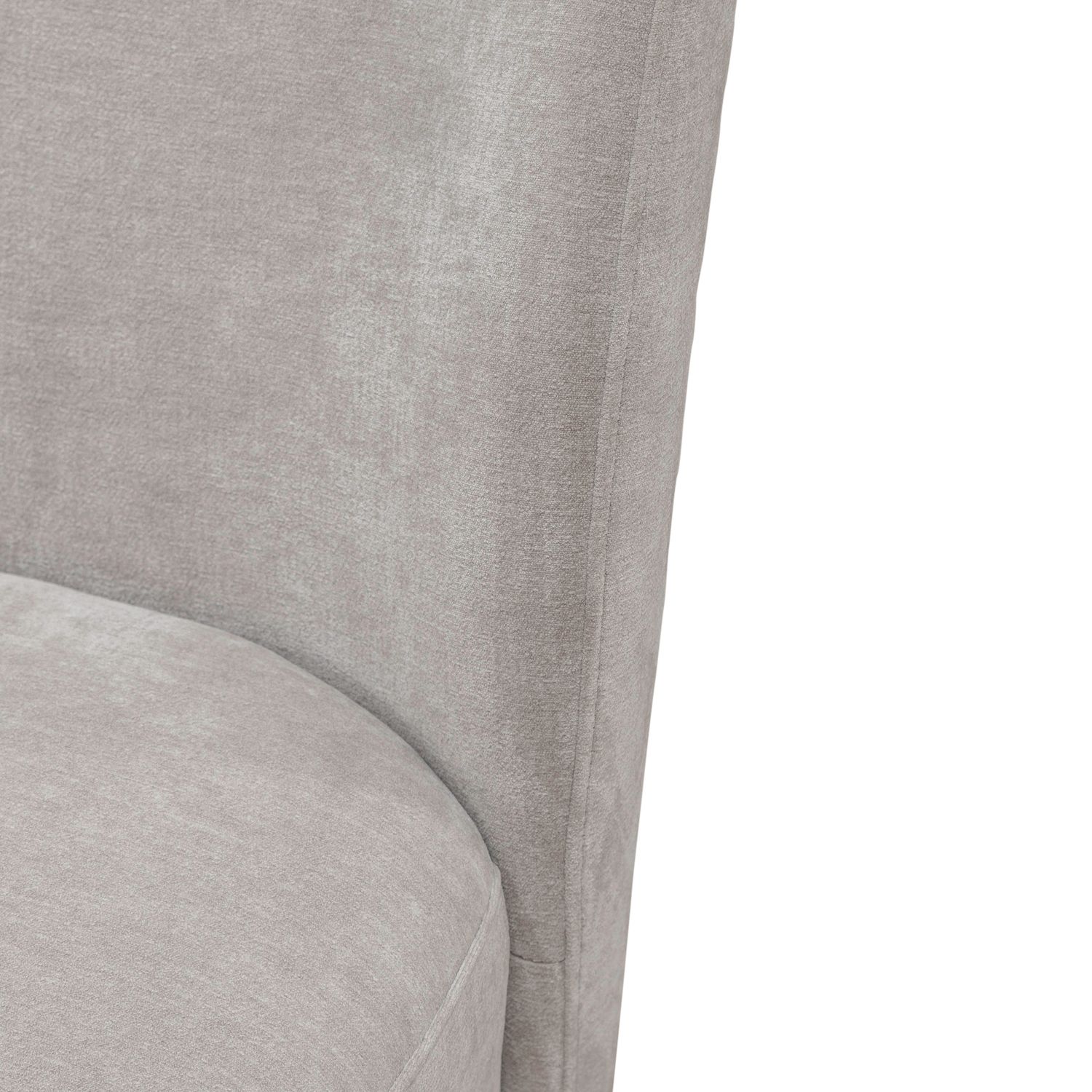 Fabric Sloping Curves Back Accent Dining Chair w/Casters