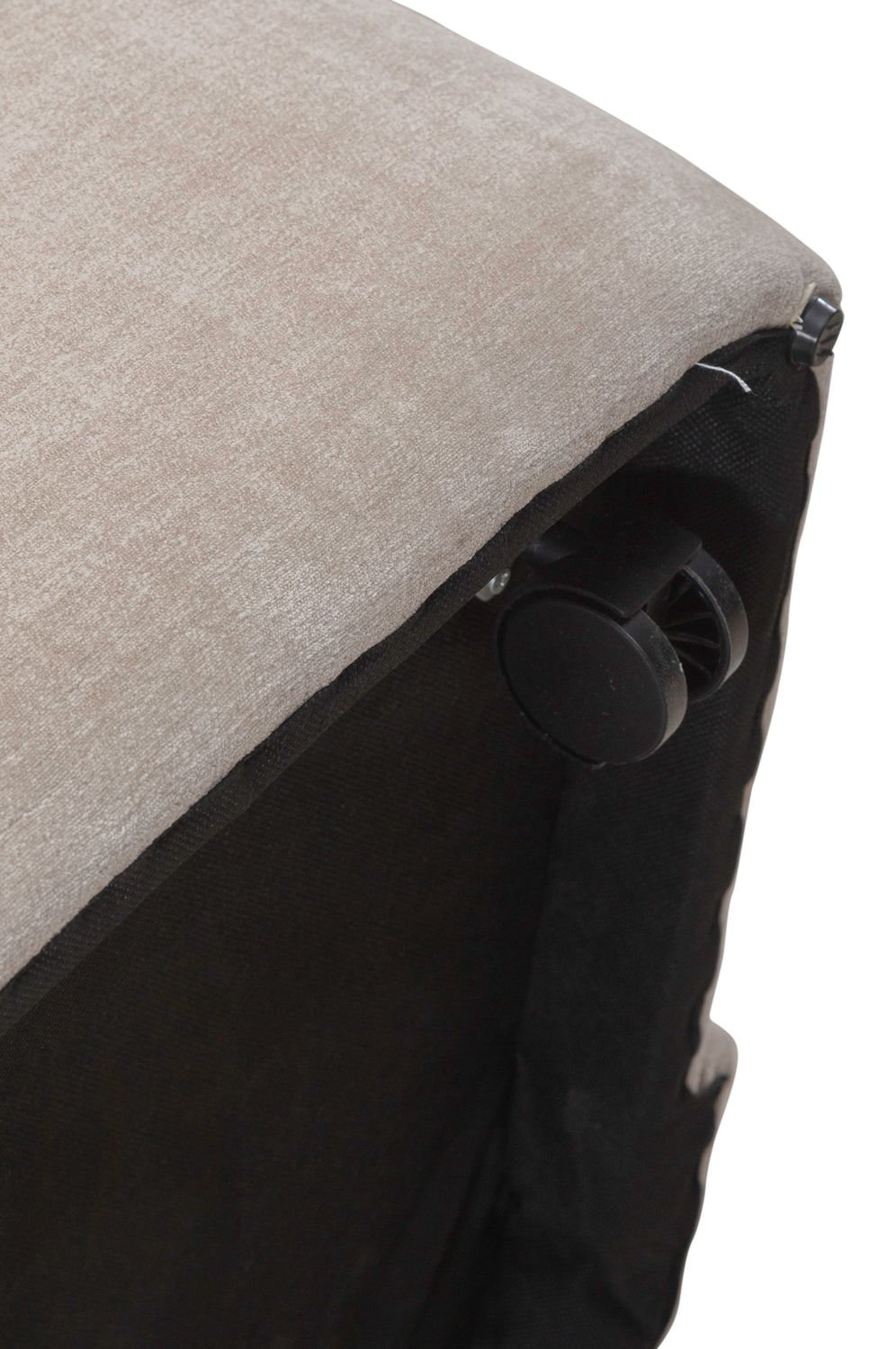 Fabric Sloping Curves Back Accent Dining Chair w/Casters