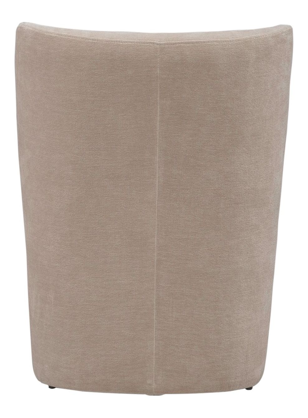 Fabric Sloping Curves Back Accent Dining Chair w/Casters
