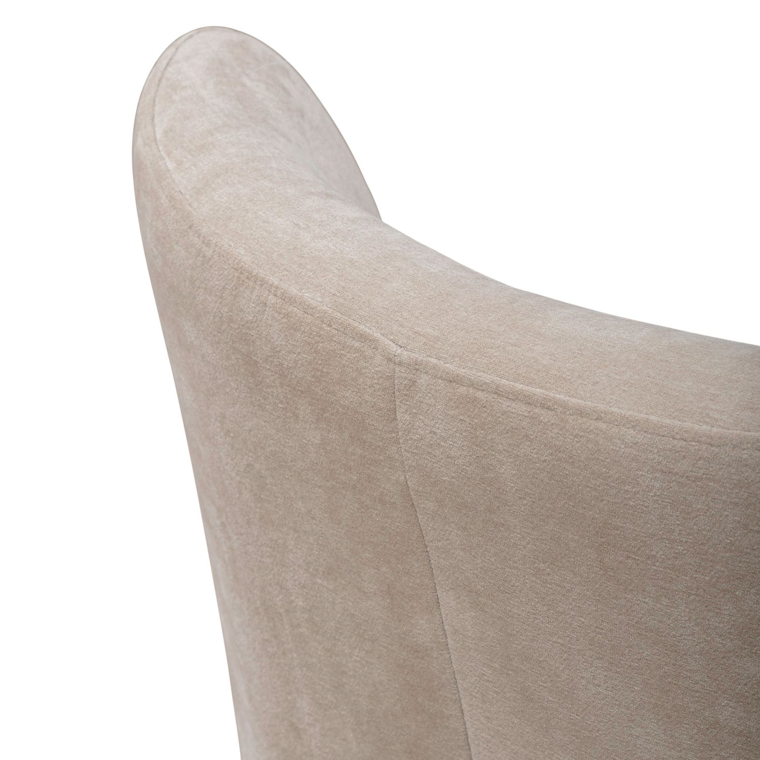 Fabric Sloping Curves Back Accent Dining Chair w/Casters