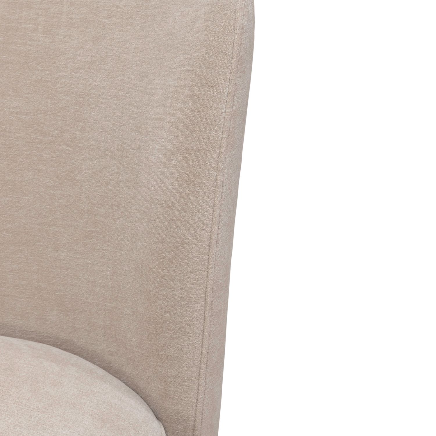 Fabric Sloping Curves Back Accent Dining Chair w/Casters