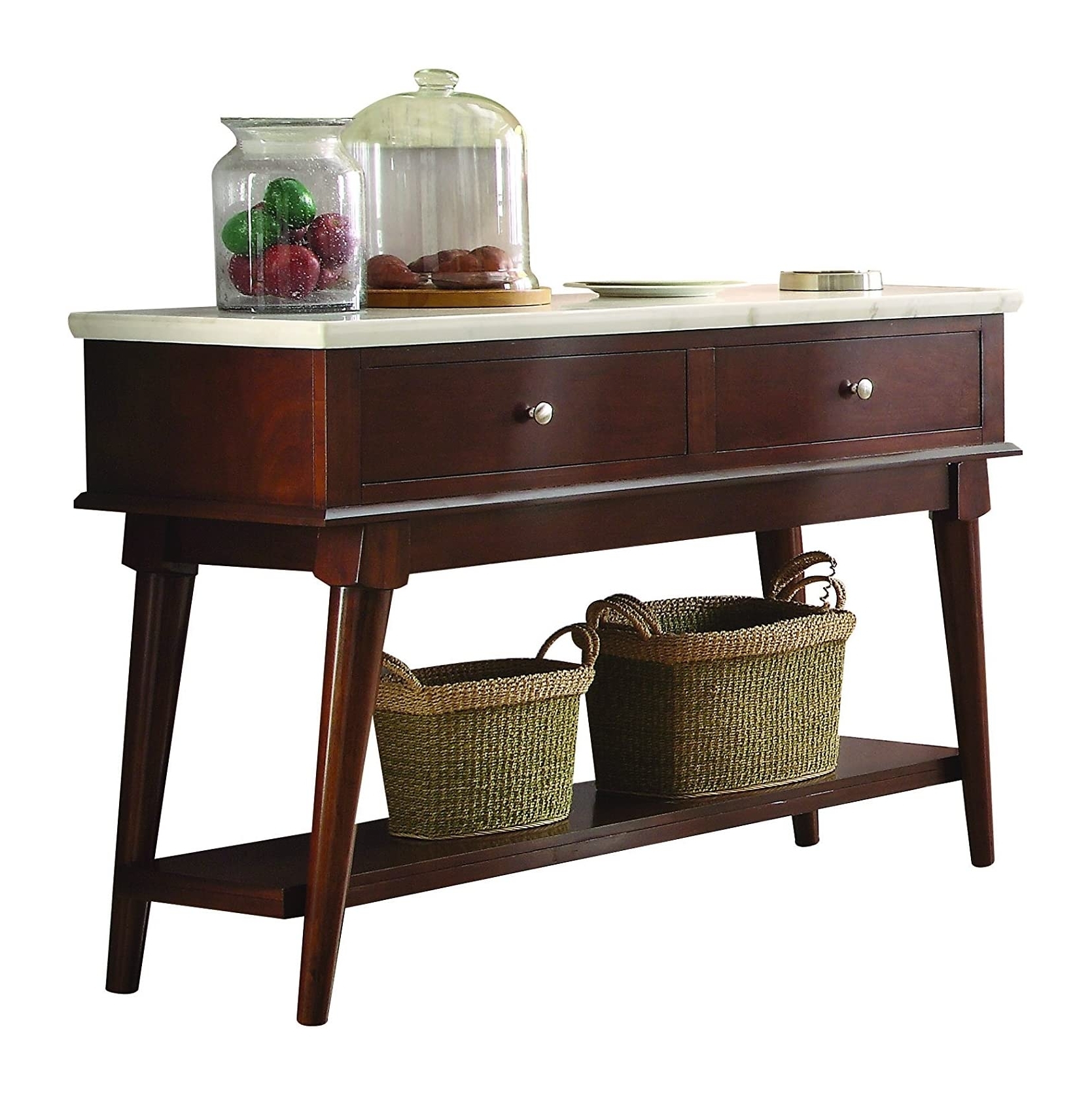 Gasha Marble/Wood Dining Set