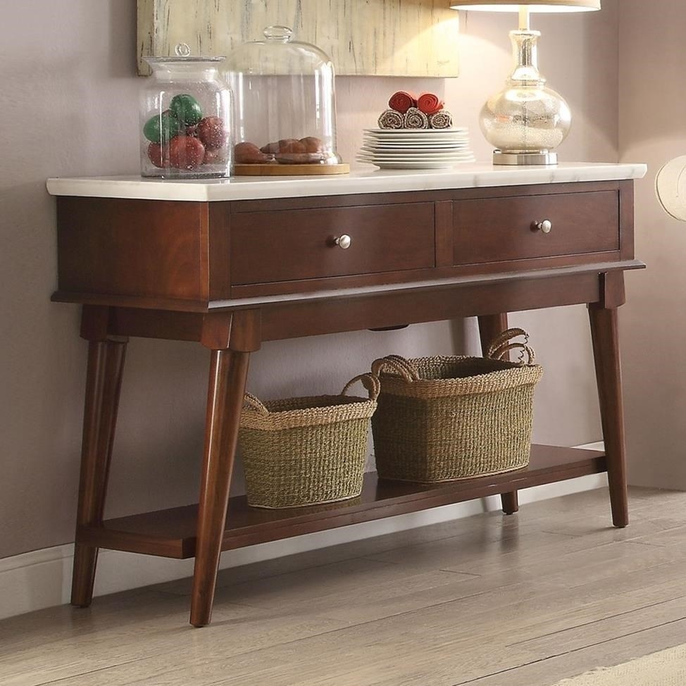 Gasha Marble/Wood Dining Server
