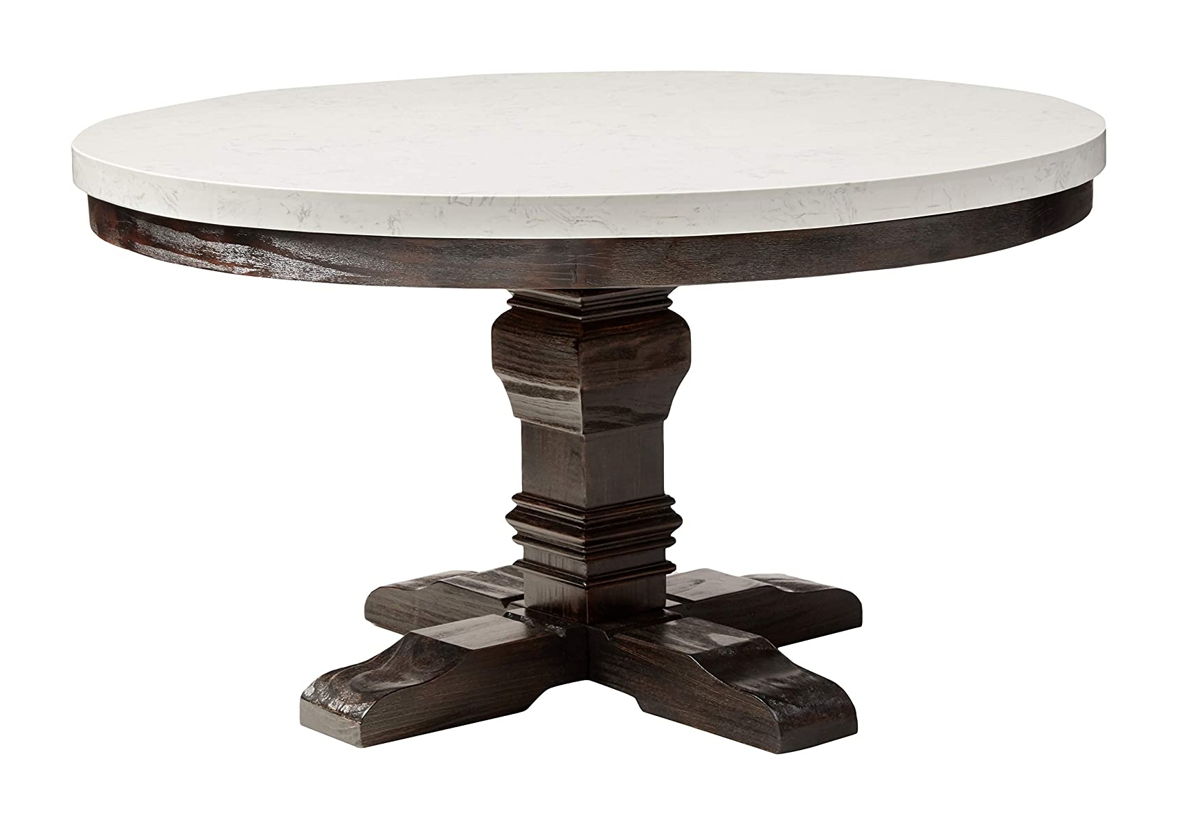 Nolan Marble/Wood Round Dining Set