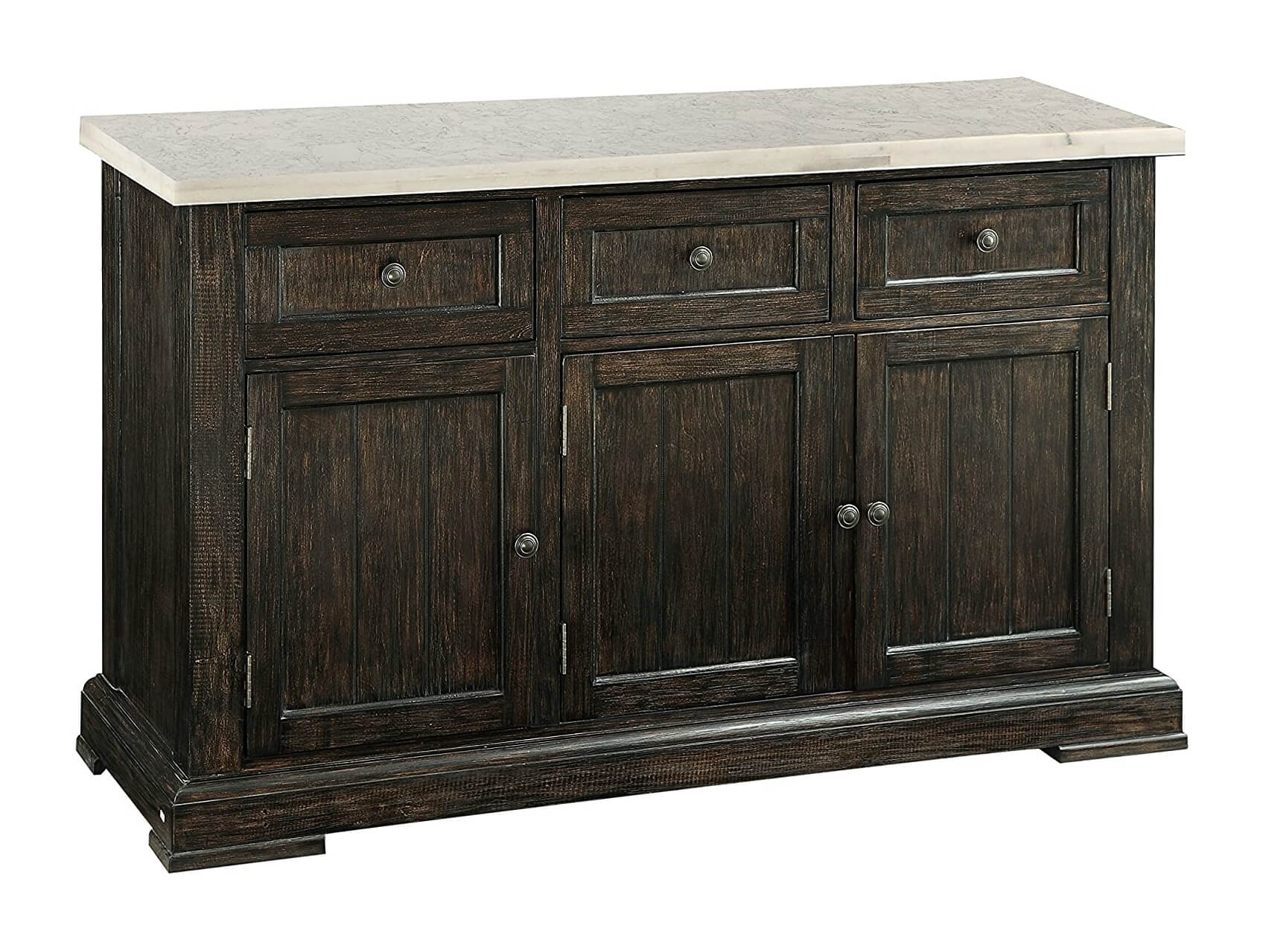 Nolan Marble/Wood Round Dining Set