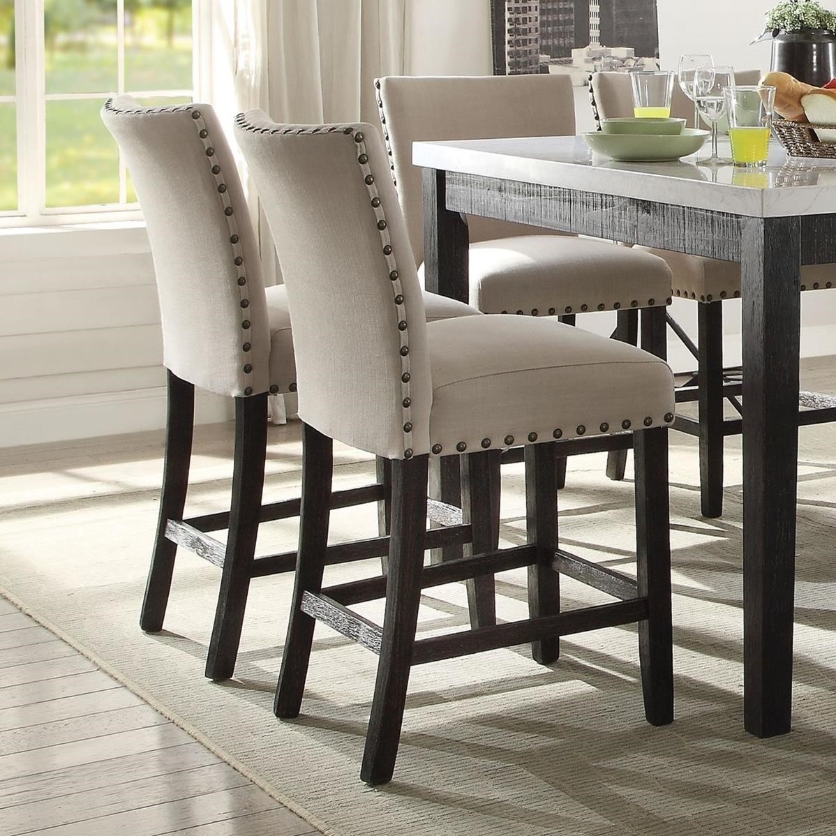 Nolan Fabric/Wood Counter Chair
