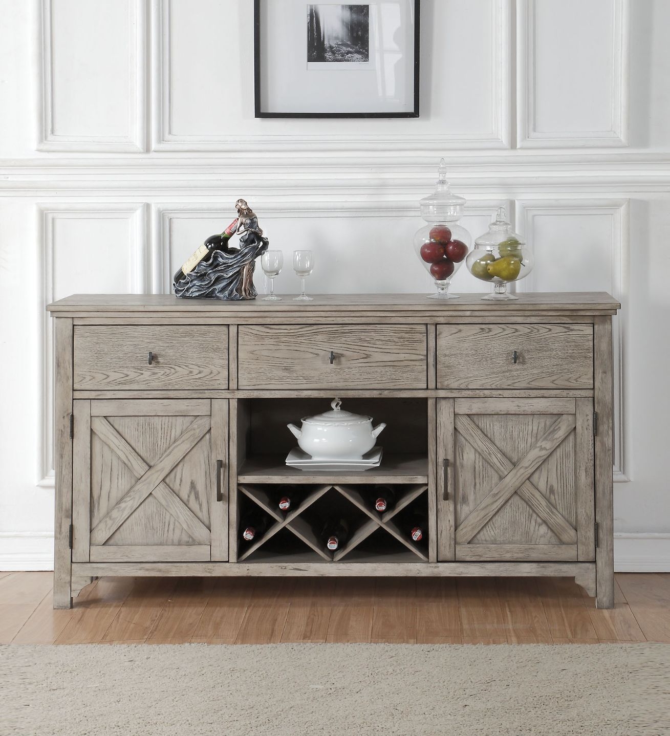Rocky Wood Server w/2 Doors & 3 Drawers