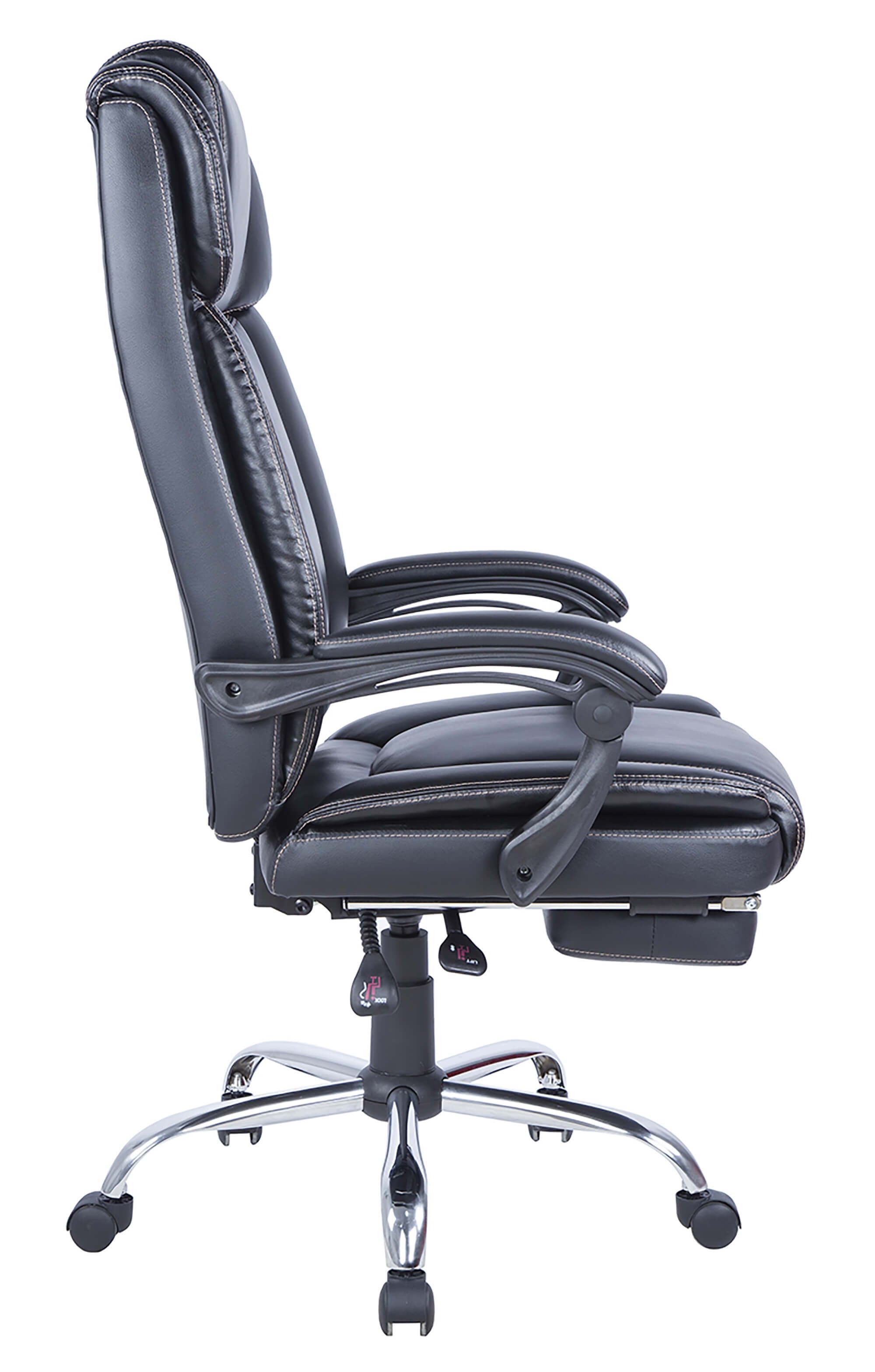 7288 Adjustable Height PU Computer Chair w/Extendable Footrest