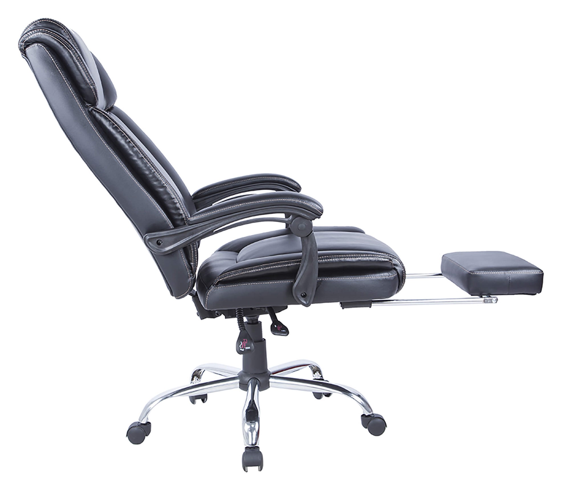 7288 Adjustable Height PU Computer Chair w/Extendable Footrest