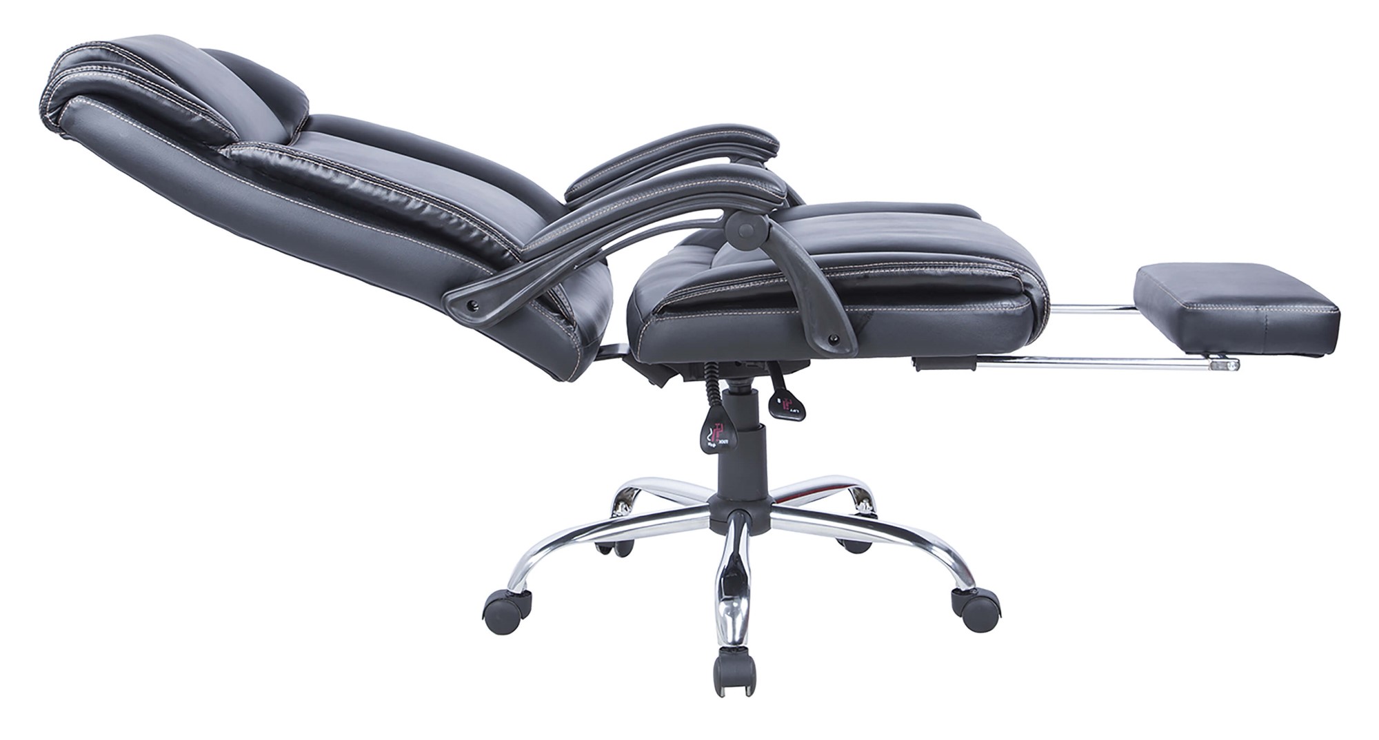 7288 Adjustable Height PU Computer Chair w/Extendable Footrest