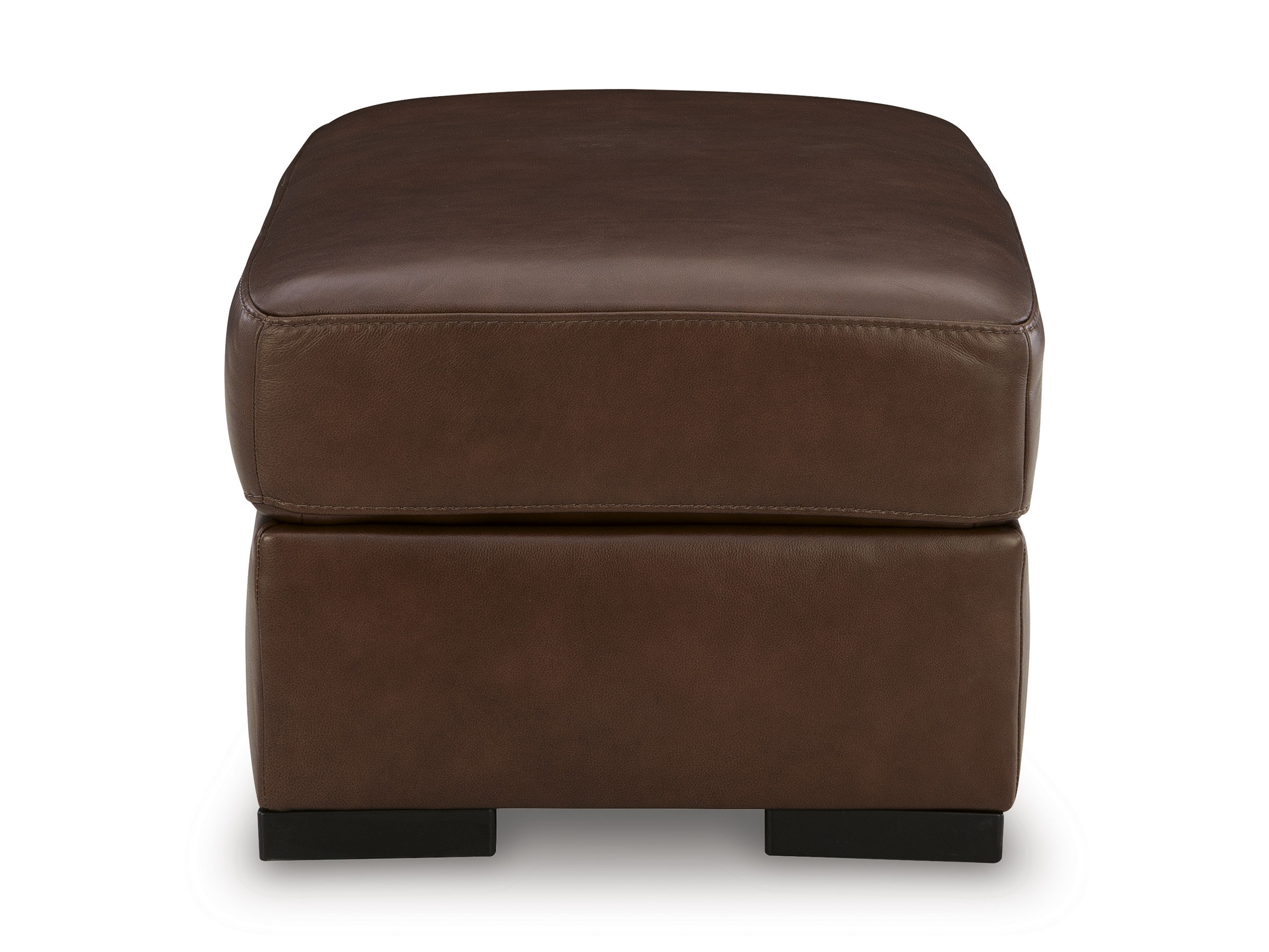 Brogliano 44" Rectangular Leather Ottoman - Canyon Brown Top-Grain