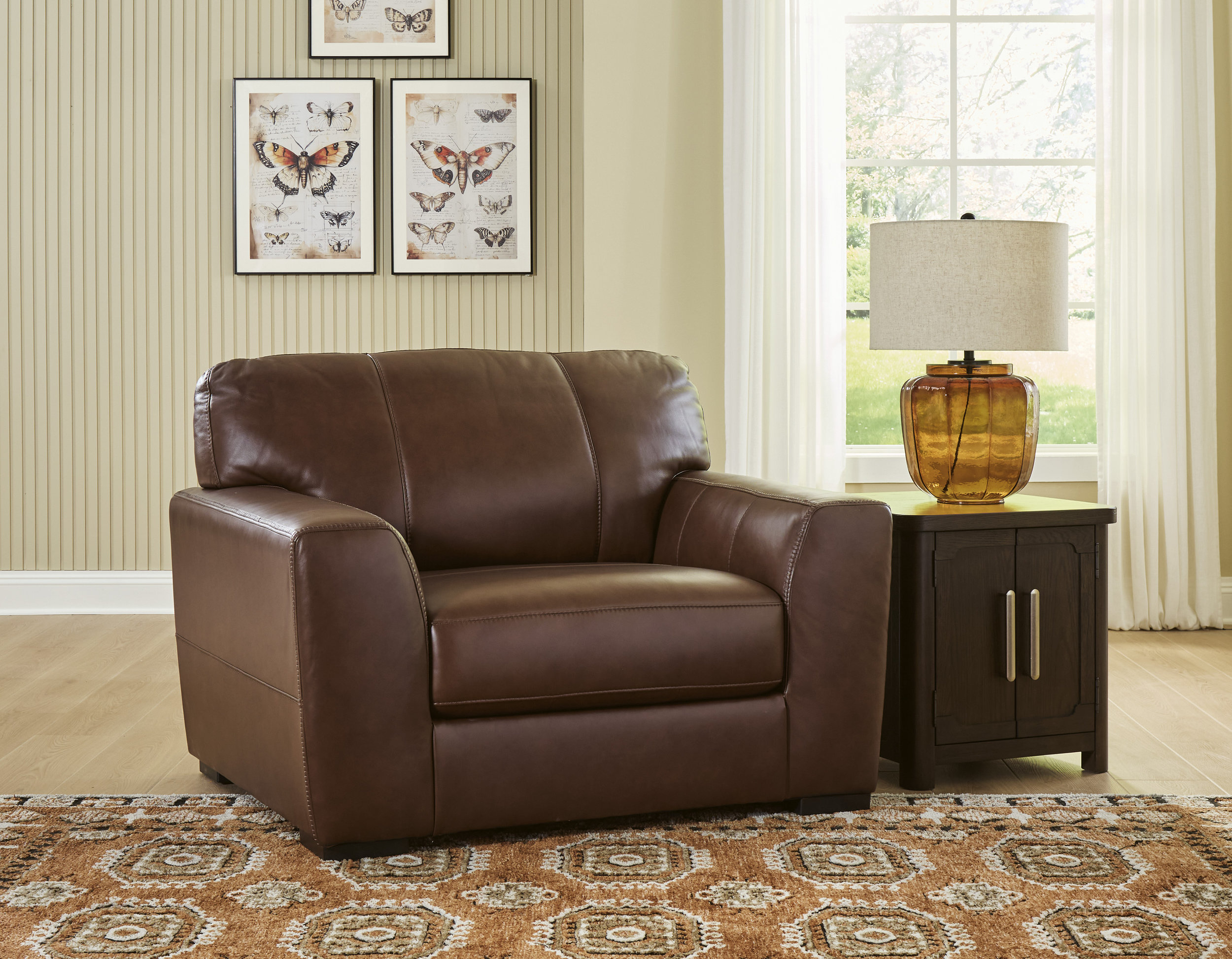 Brogliano Leather Chair & a Half