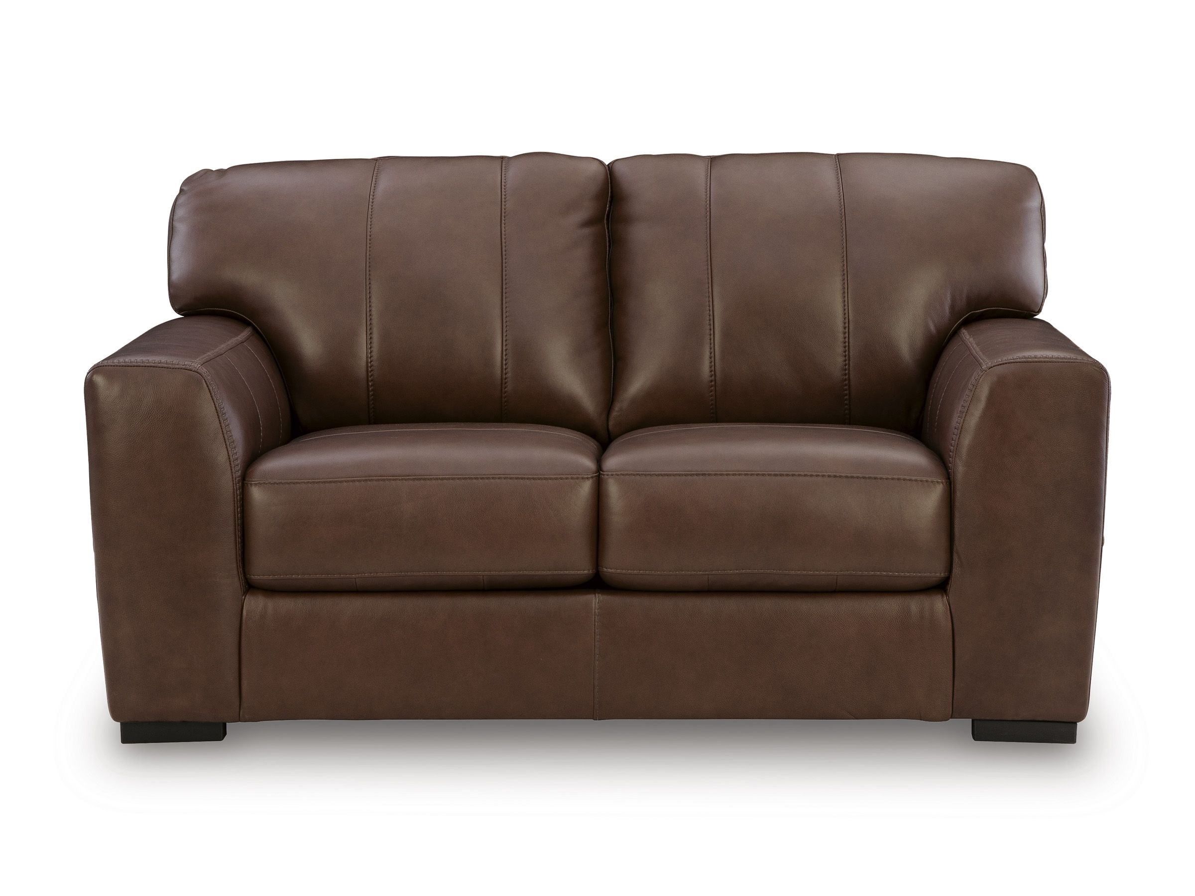 Brogliano Premium Leather Loveseat | Rich Canyon Tone