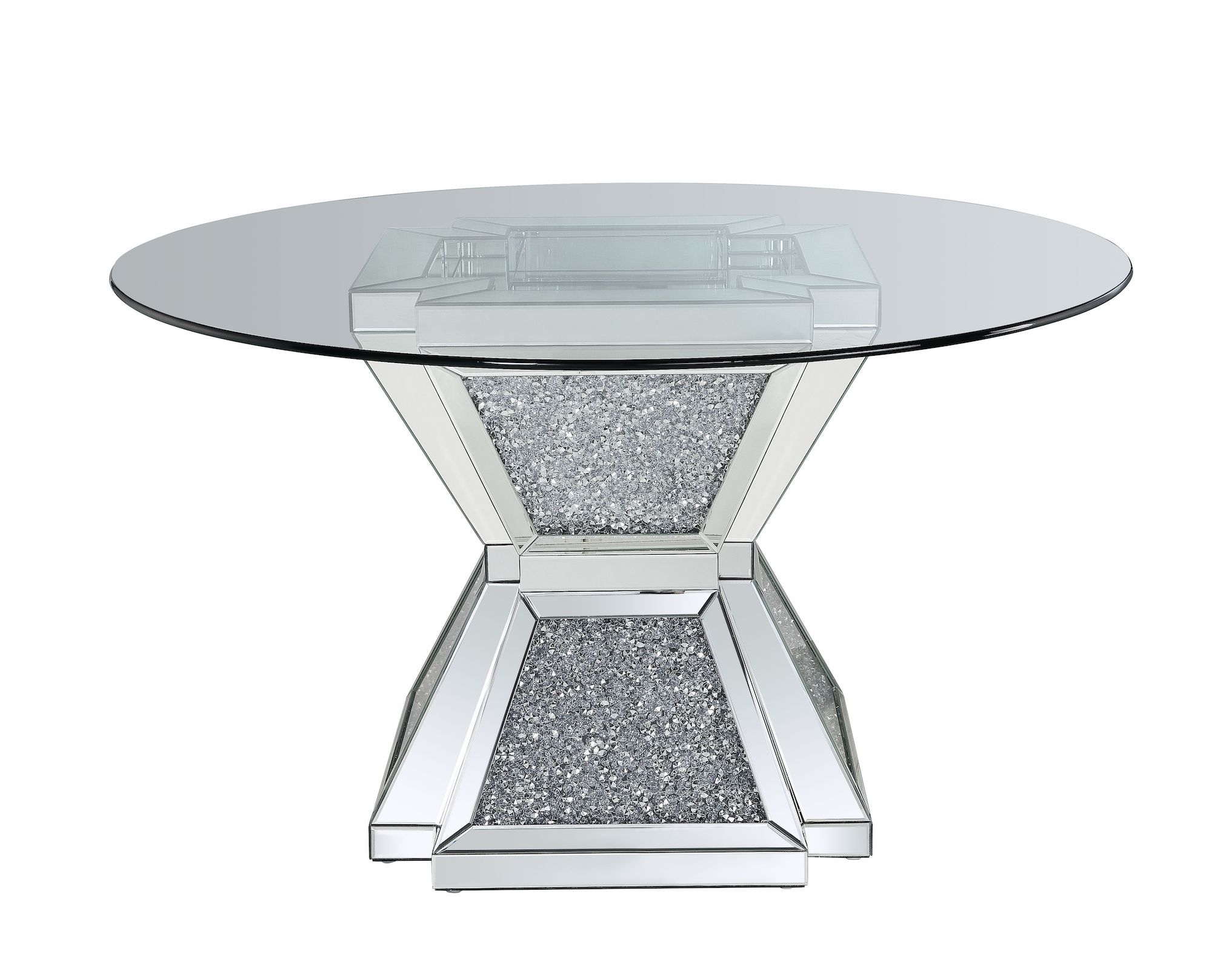 Noralie 72960 Glass/Mirror Round Dining Table