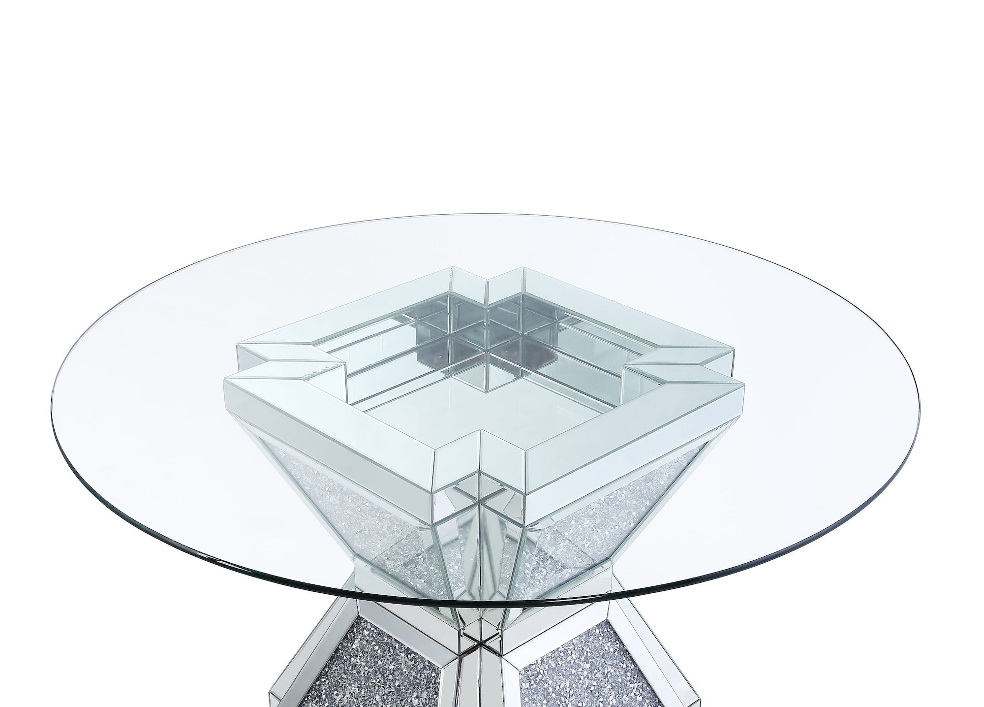 Noralie 72960 Glass/Mirror Round Dining Table