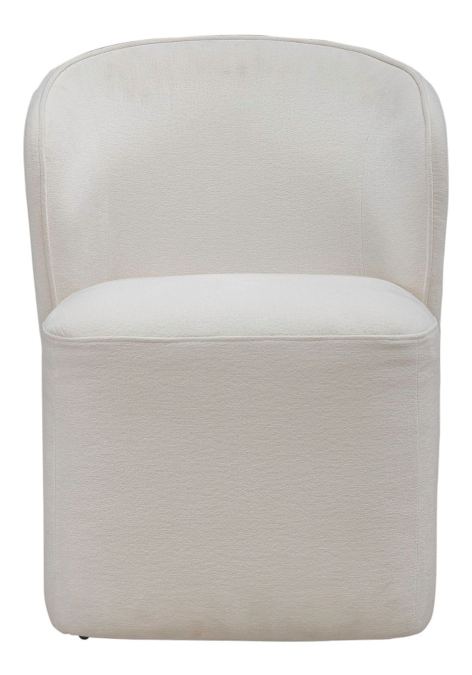 Fabric Accent Dining Chair w/Casters