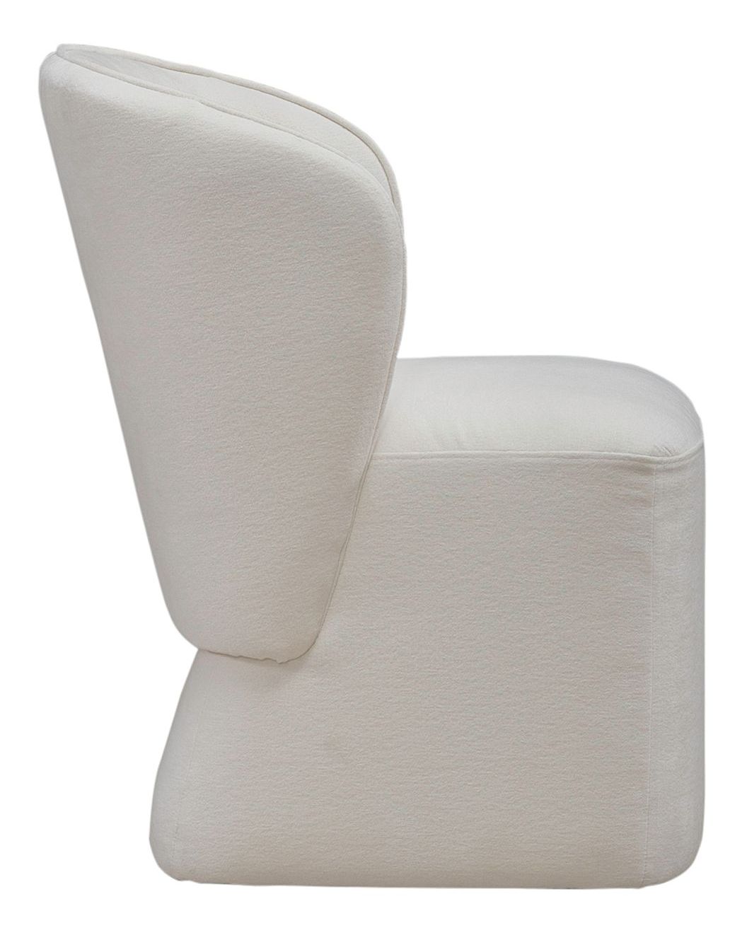 Fabric Accent Dining Chair w/Casters