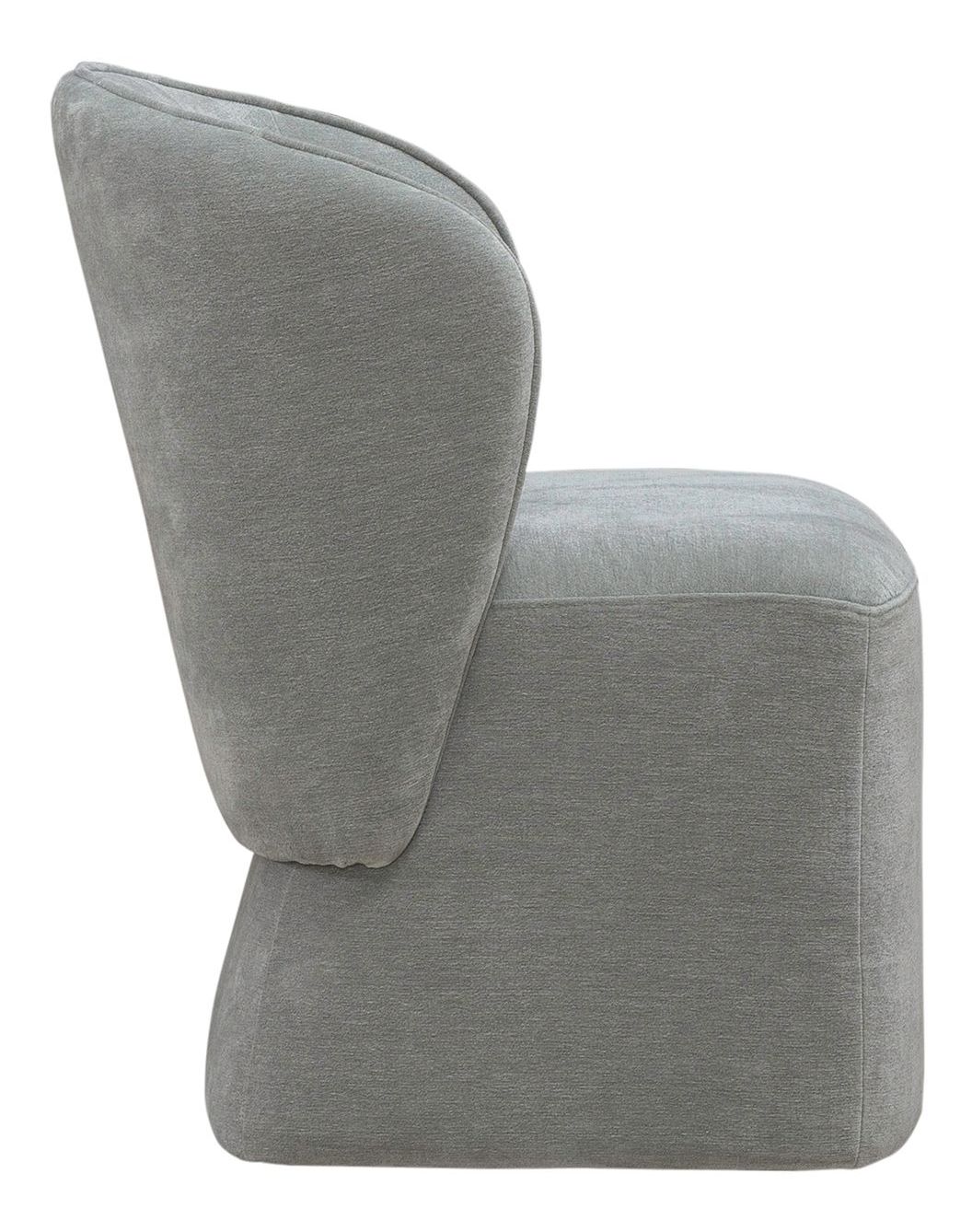 Fabric Accent Dining Chair w/Casters