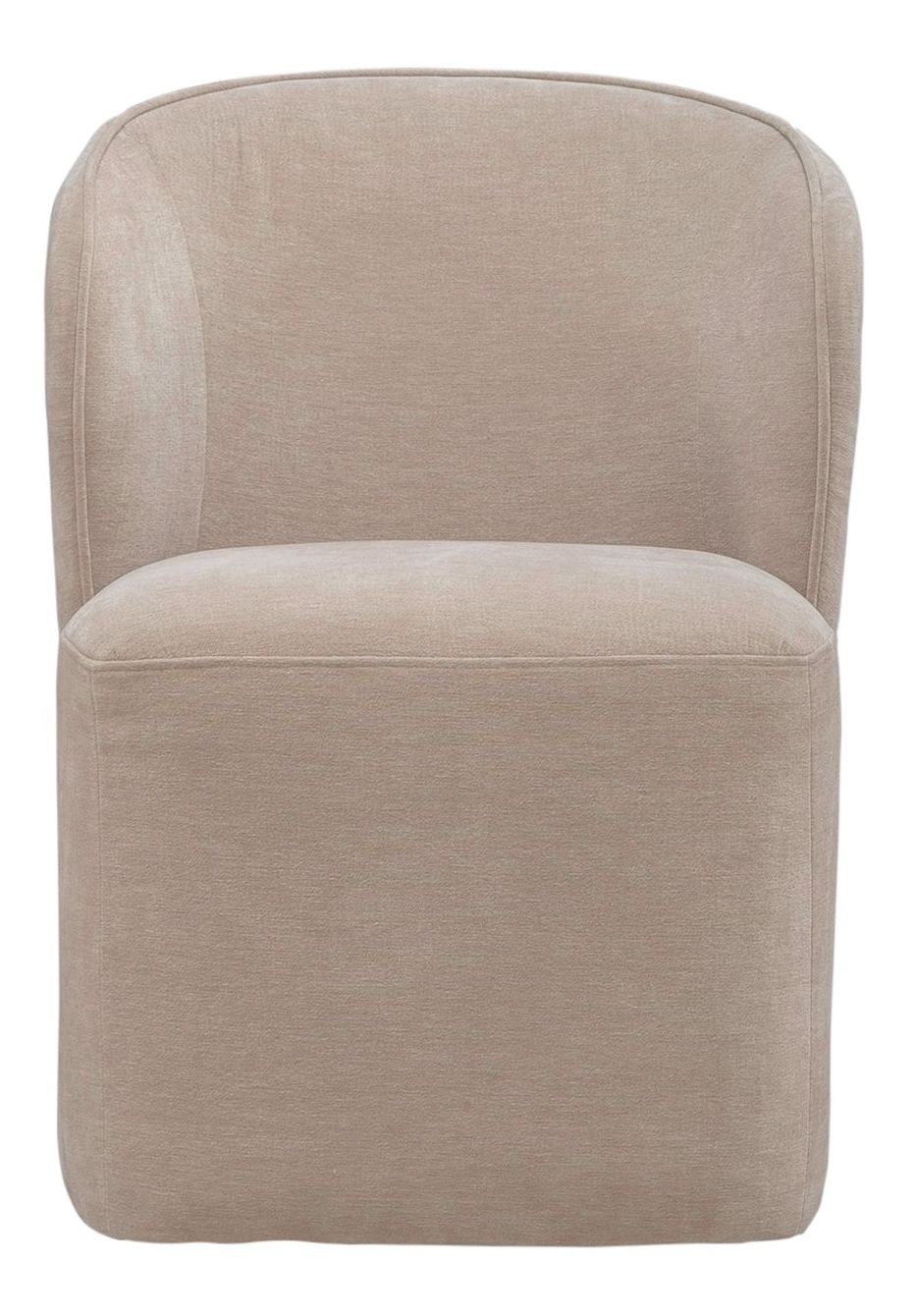 Fabric Accent Dining Chair w/Casters