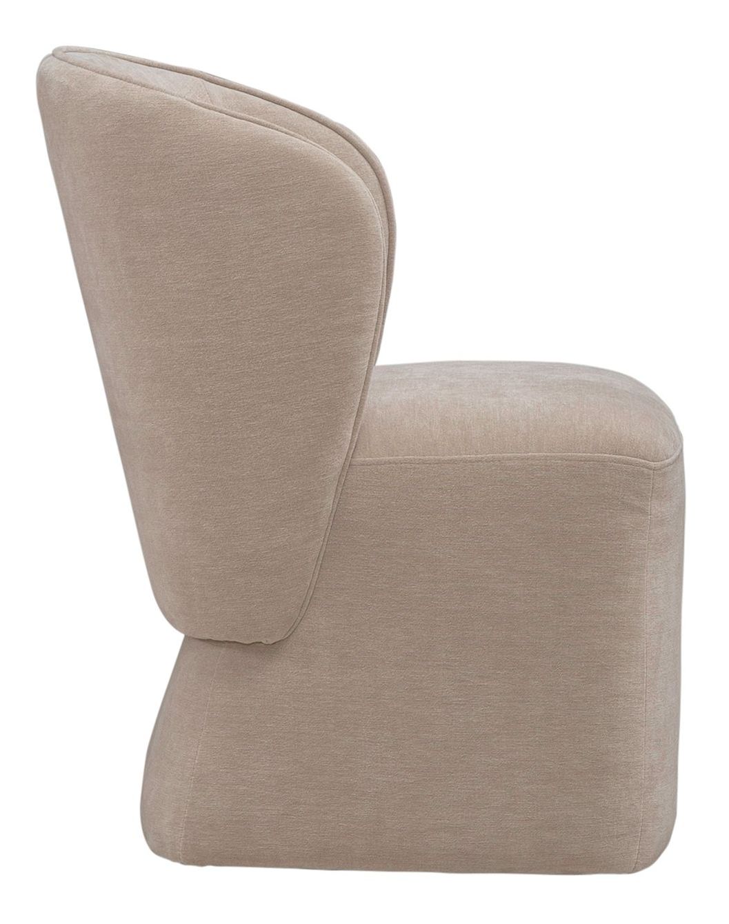 Fabric Accent Dining Chair w/Casters