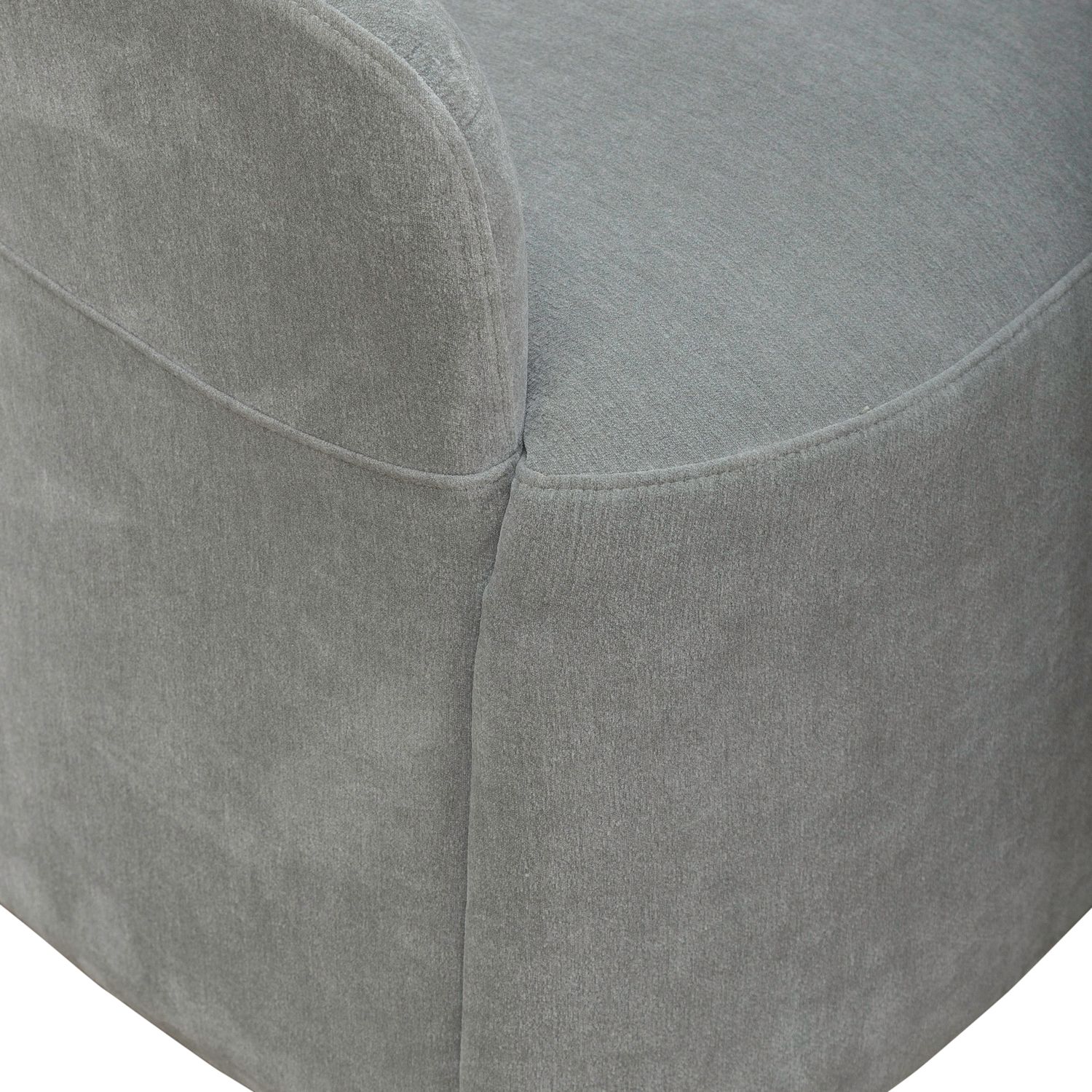Fabric Accent Dining Arm Chair w/Casters