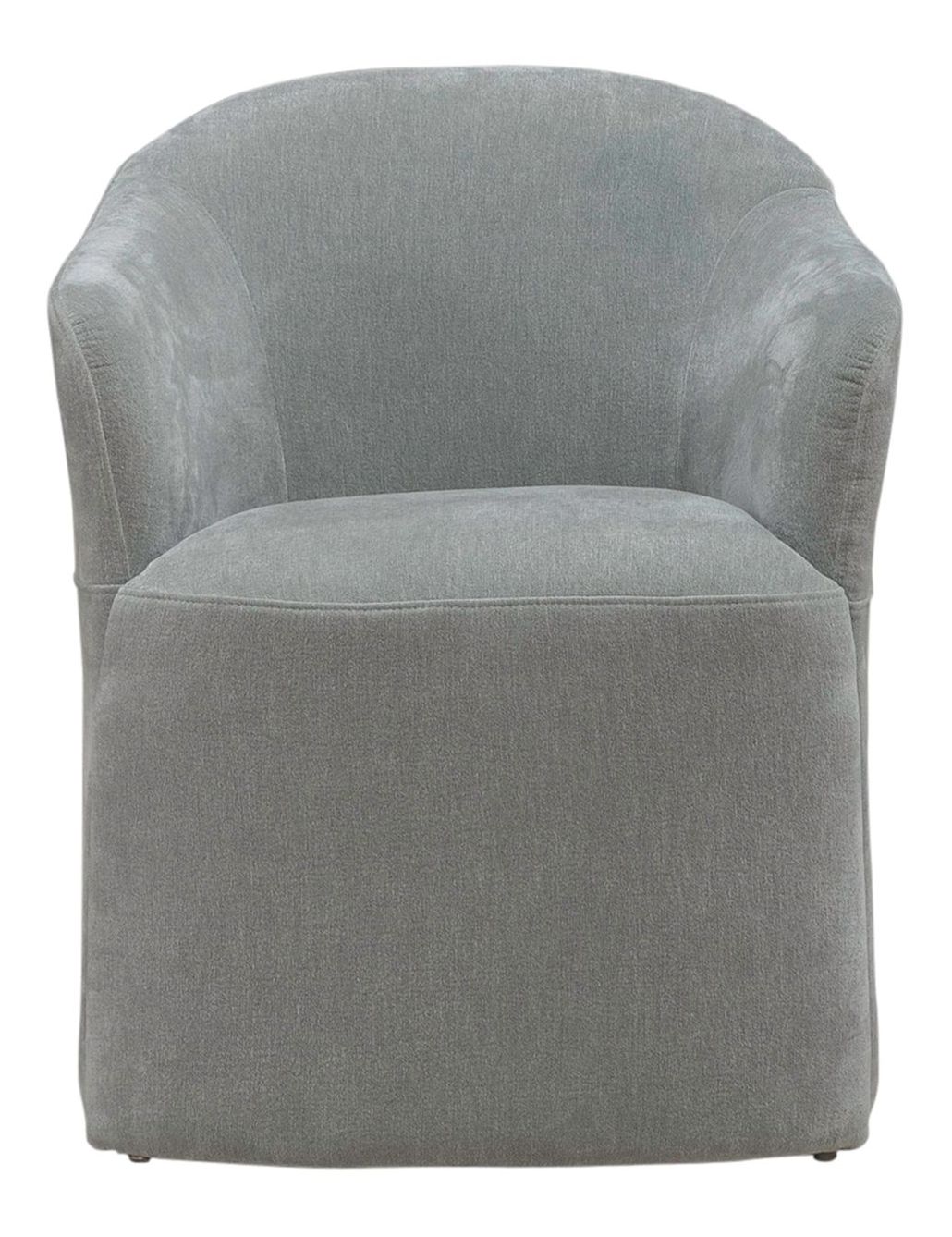 Fabric Accent Dining Arm Chair w/Casters