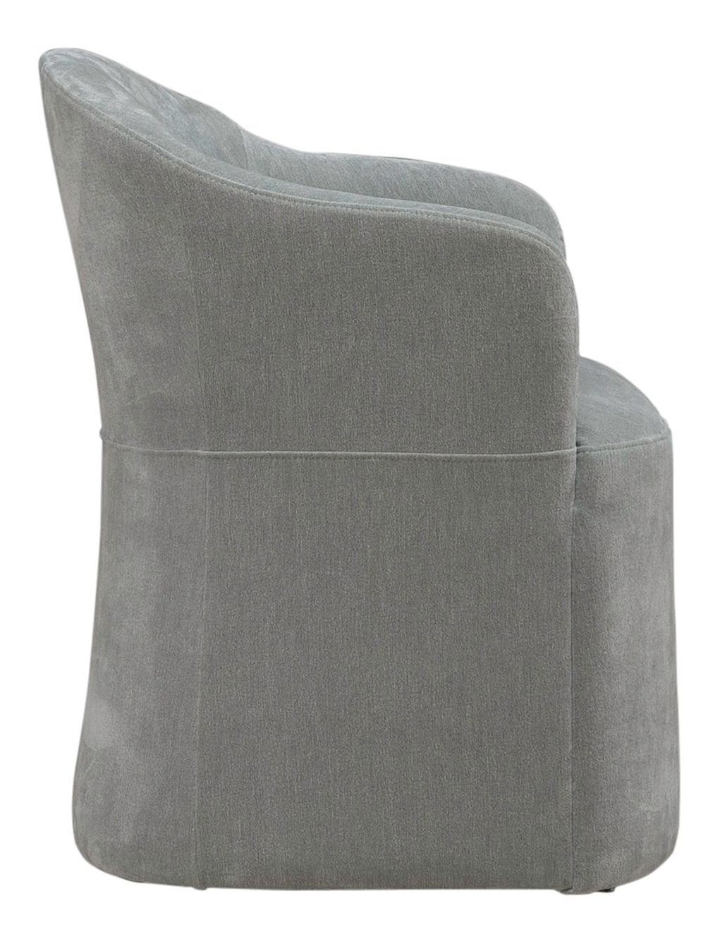 Fabric Accent Dining Arm Chair w/Casters