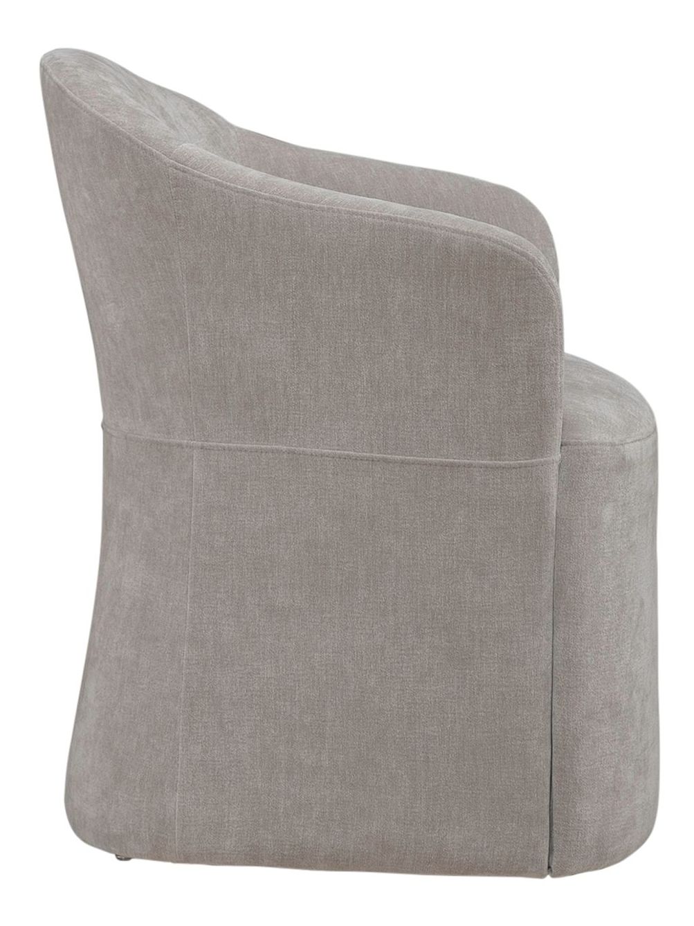 Fabric Accent Dining Arm Chair w/Casters