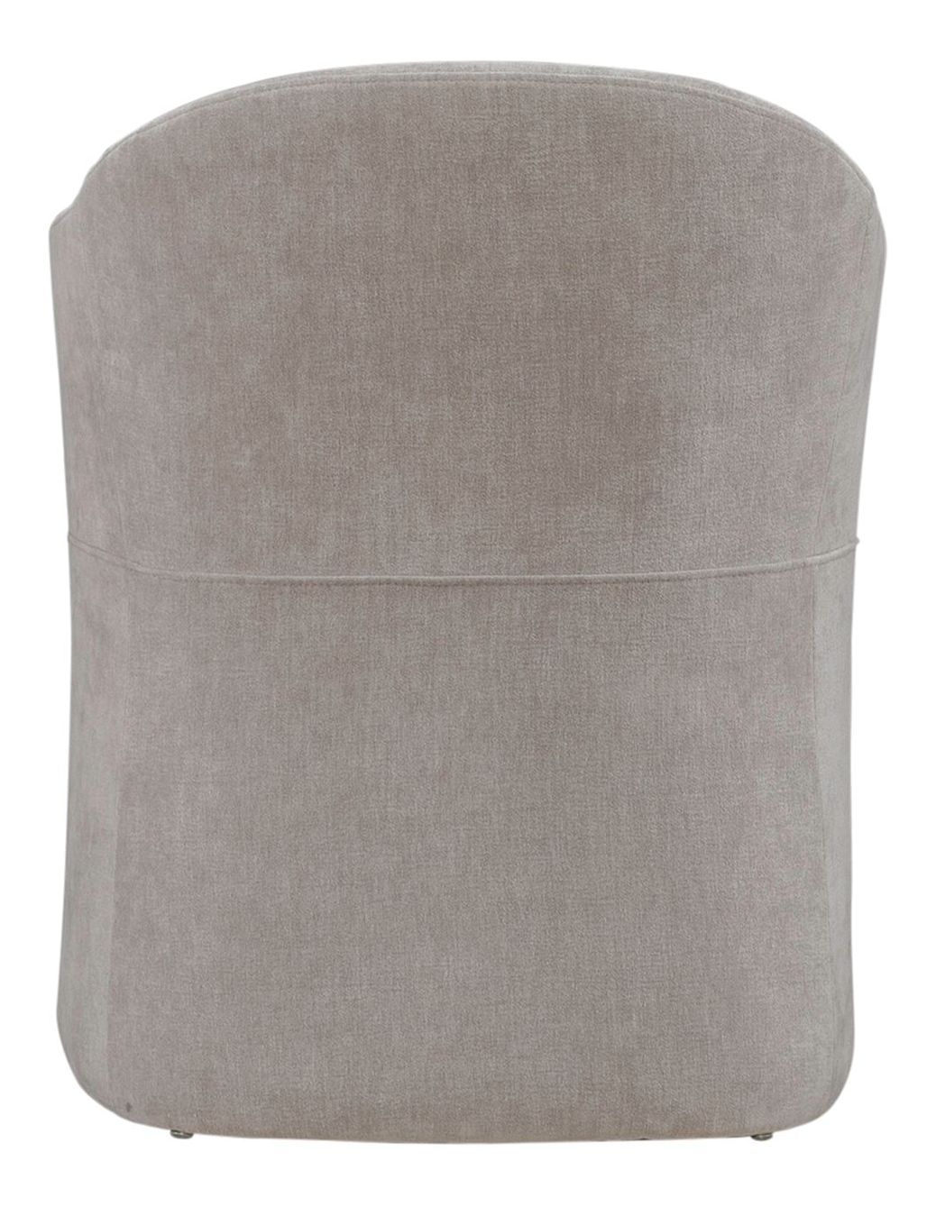 Fabric Accent Dining Arm Chair w/Casters