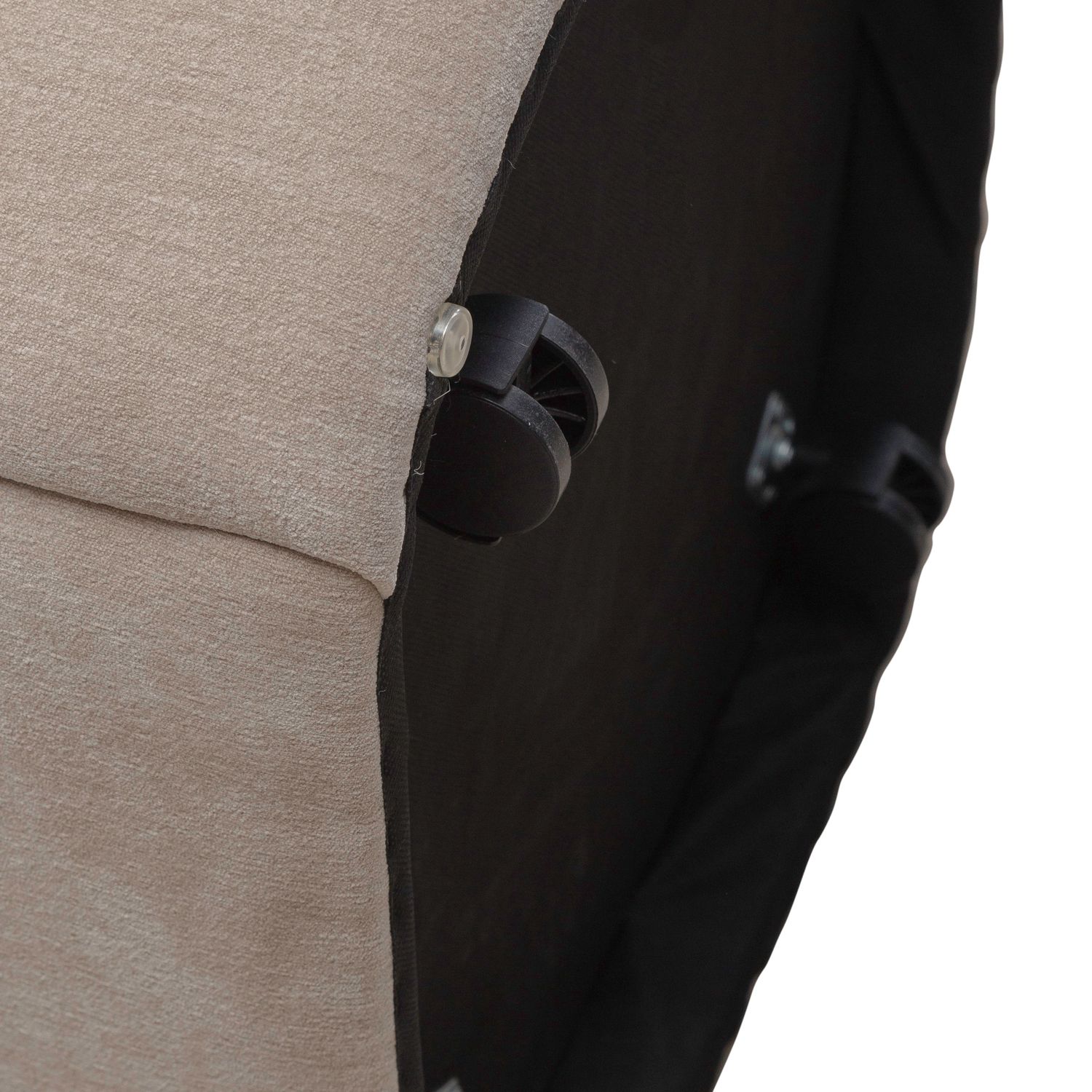 Fabric Accent Dining Arm Chair w/Casters