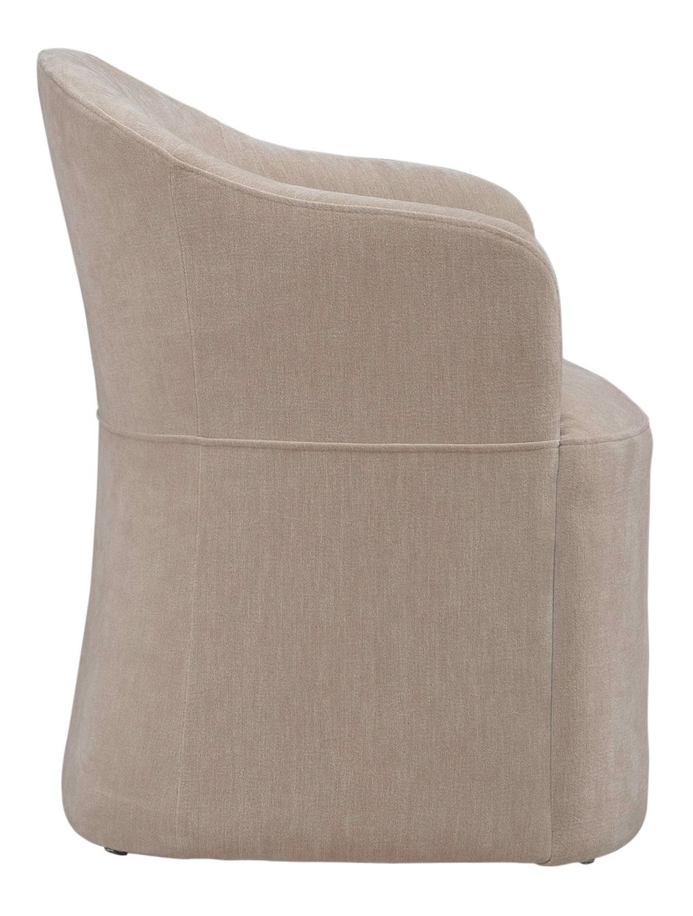 Fabric Accent Dining Arm Chair w/Casters