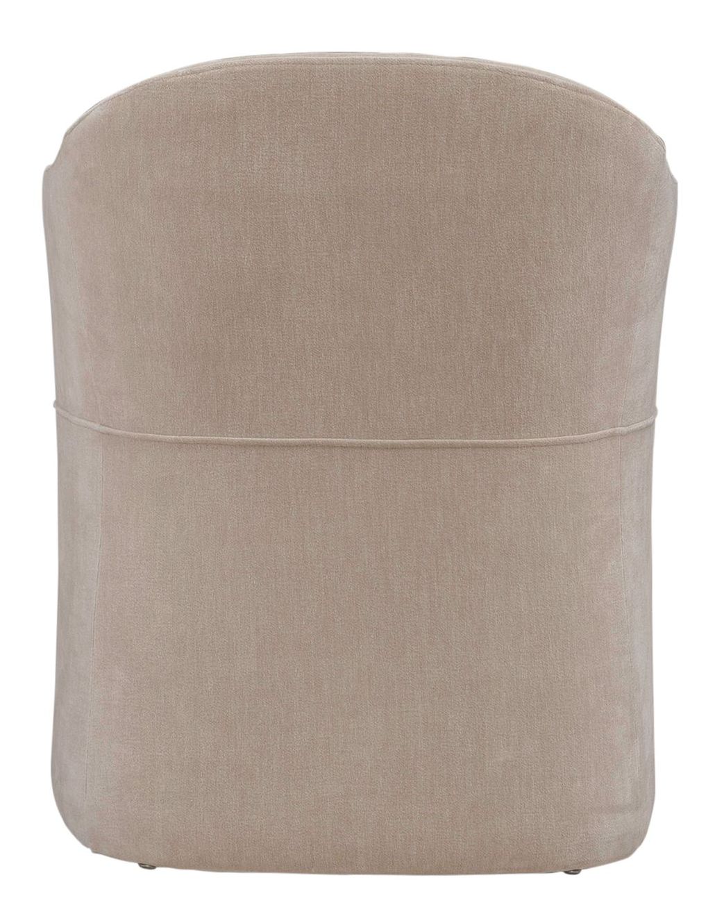 Fabric Accent Dining Arm Chair w/Casters