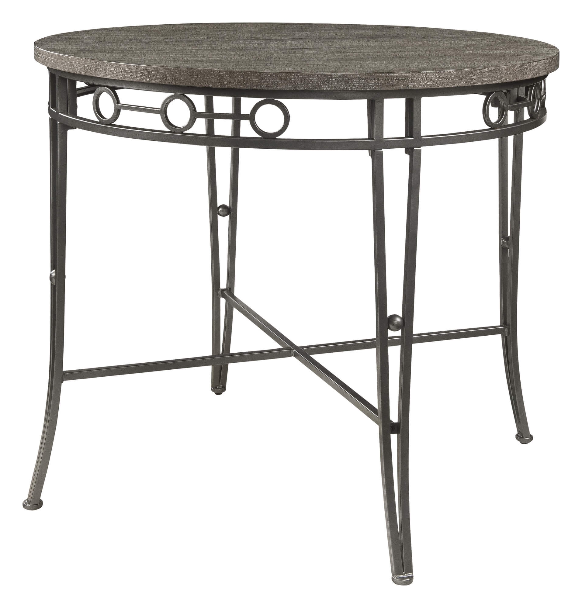 Landis Wood/Metal Round Counter Set