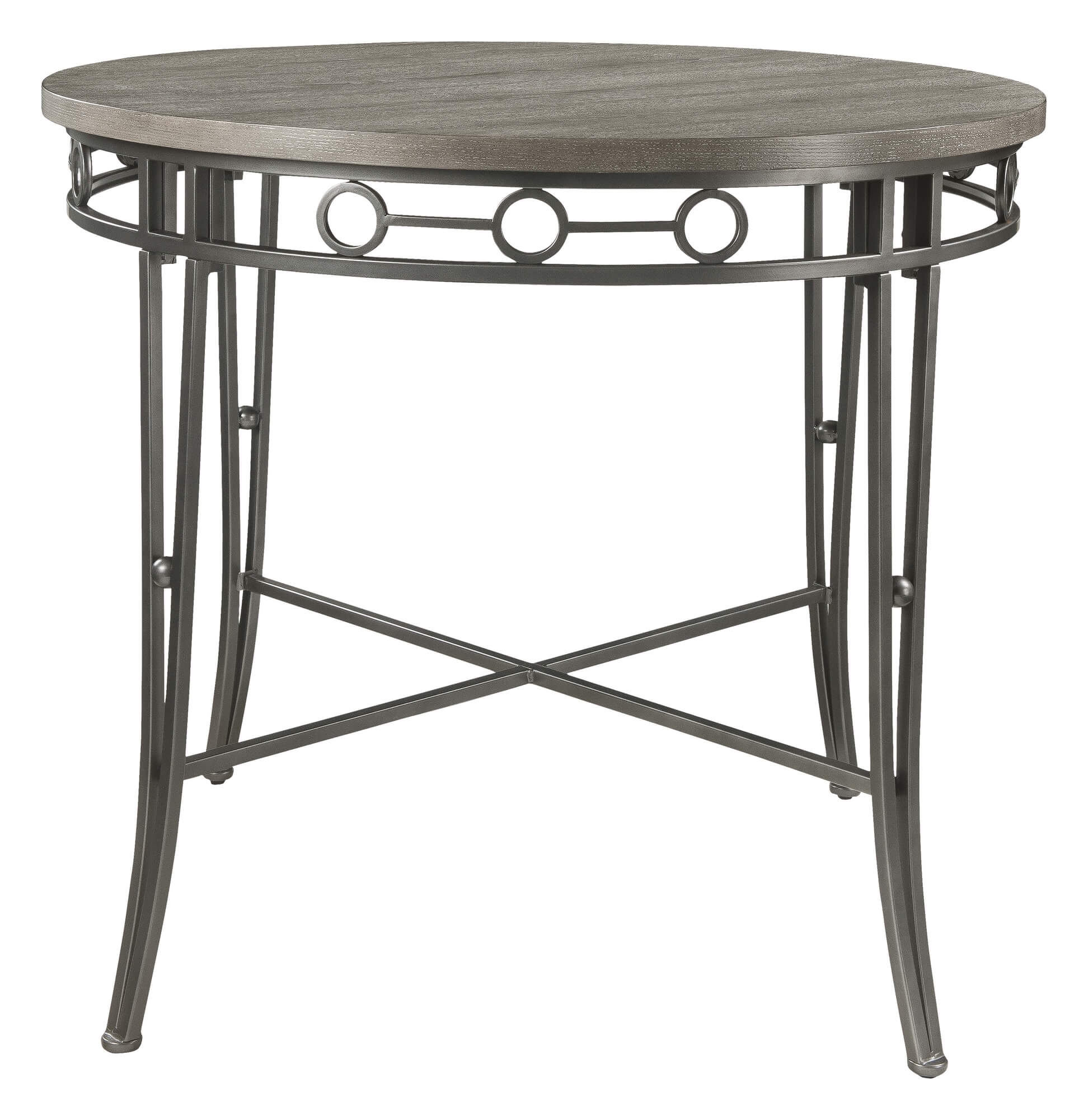 Landis Wood/Metal Round Counter Table