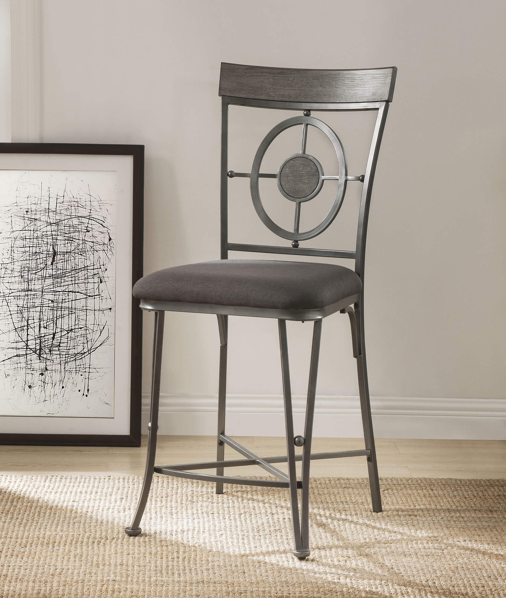 Landis Fabric/Metal Counter Chair