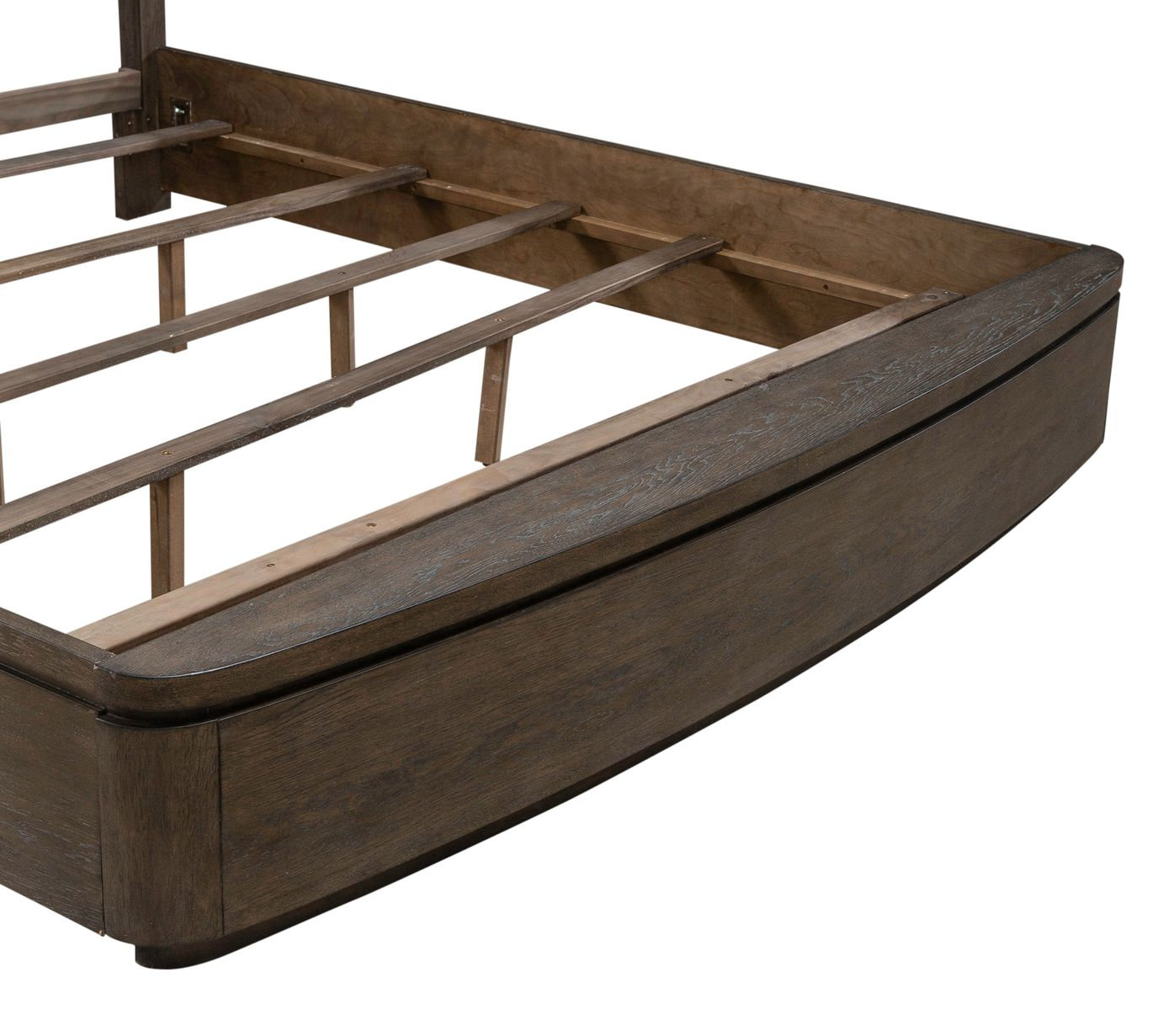 Cascade Falls Wood Queen Size Panel Bed w/LED Lighting