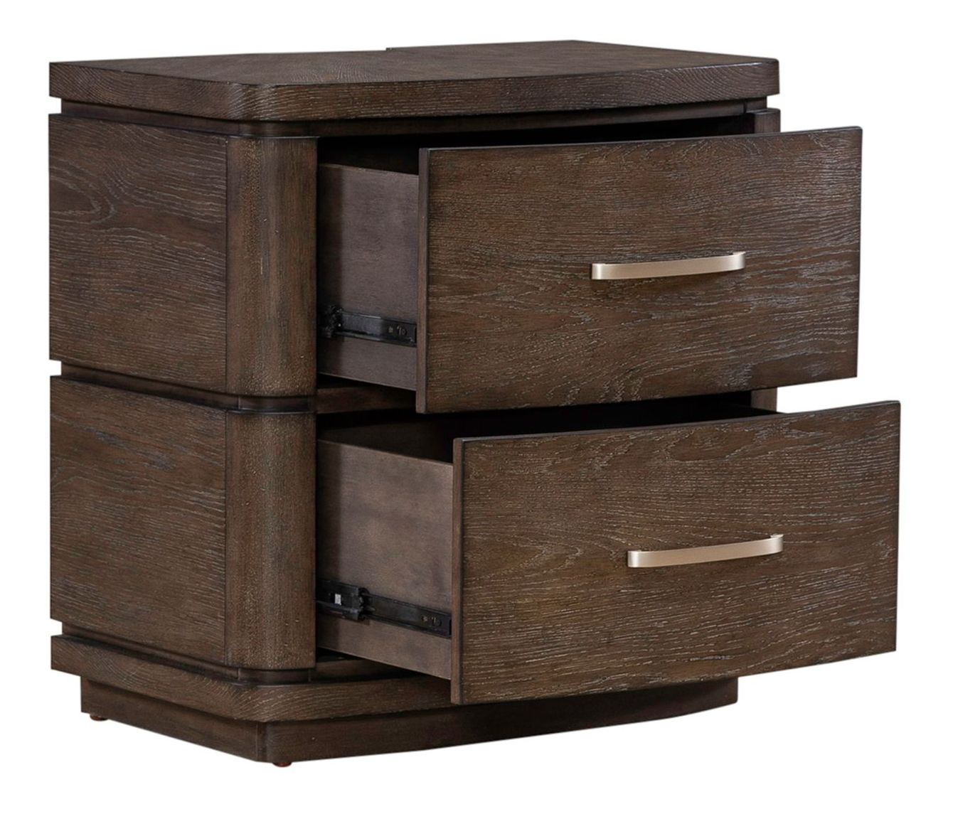 Cascade Falls Wood 2-Drawer Nightstand w/Charging Station
