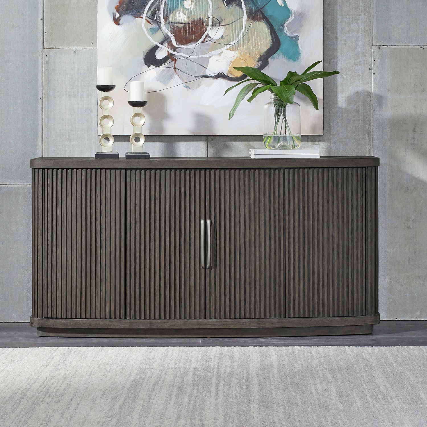 Cascade Falls Wood 4-Door Buffet
