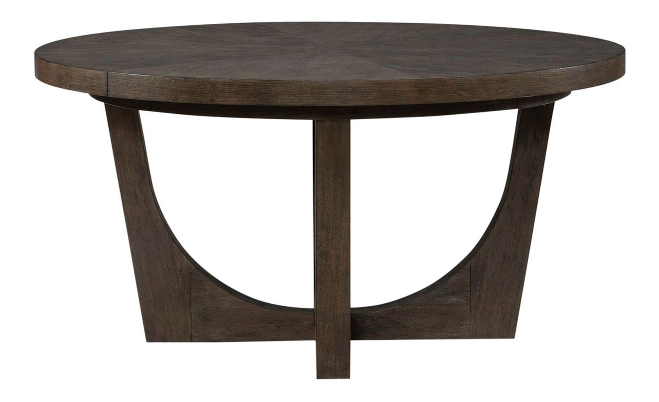 Cascade Falls 5-Piece Round Pedestal Dining Set | Satin Espresso