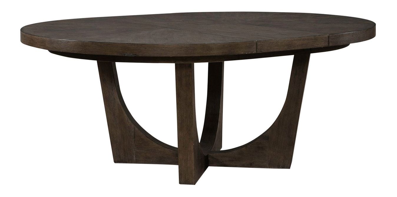 Cascade Falls 5-Piece Round Pedestal Dining Set | Satin Espresso