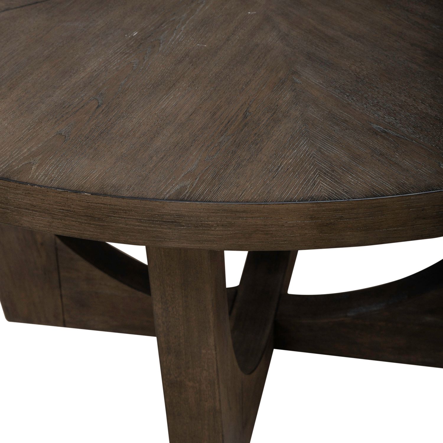 Cascade Falls Round Wood Extendable Pedestal Dining Table