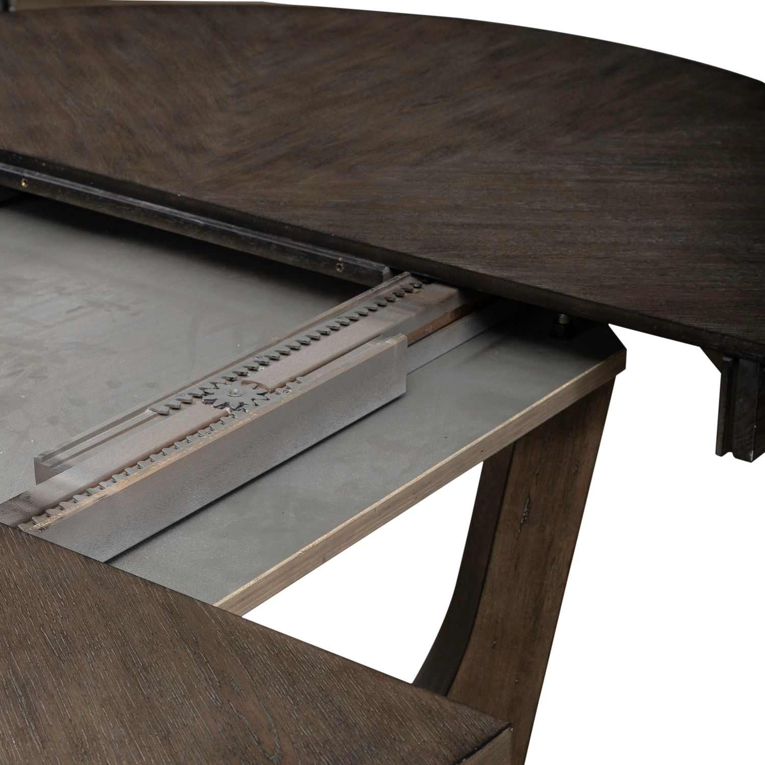 Cascade Falls Round Wood Extendable Pedestal Dining Table