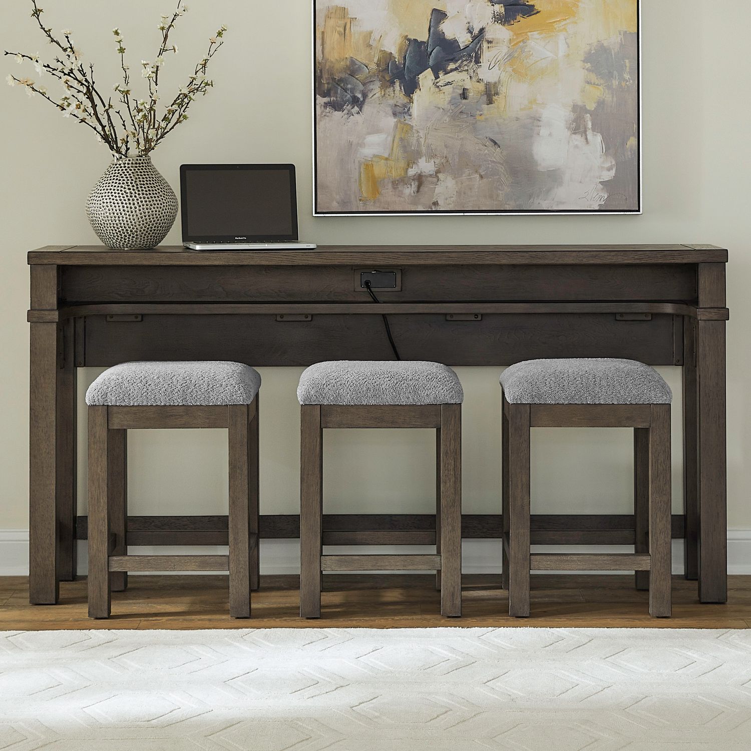 Cascade Falls 3-Piece Wood Cocktail Table Set | Satin Espresso