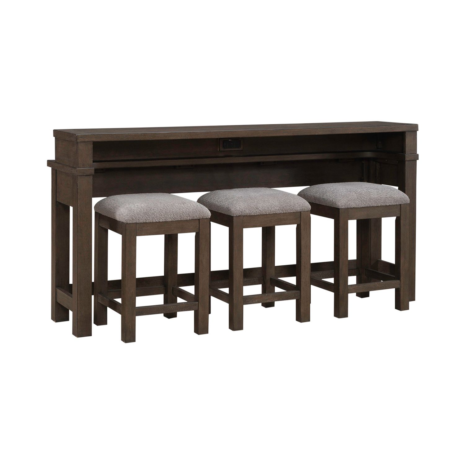 Cascade Falls Boucle/Wood Console Stool