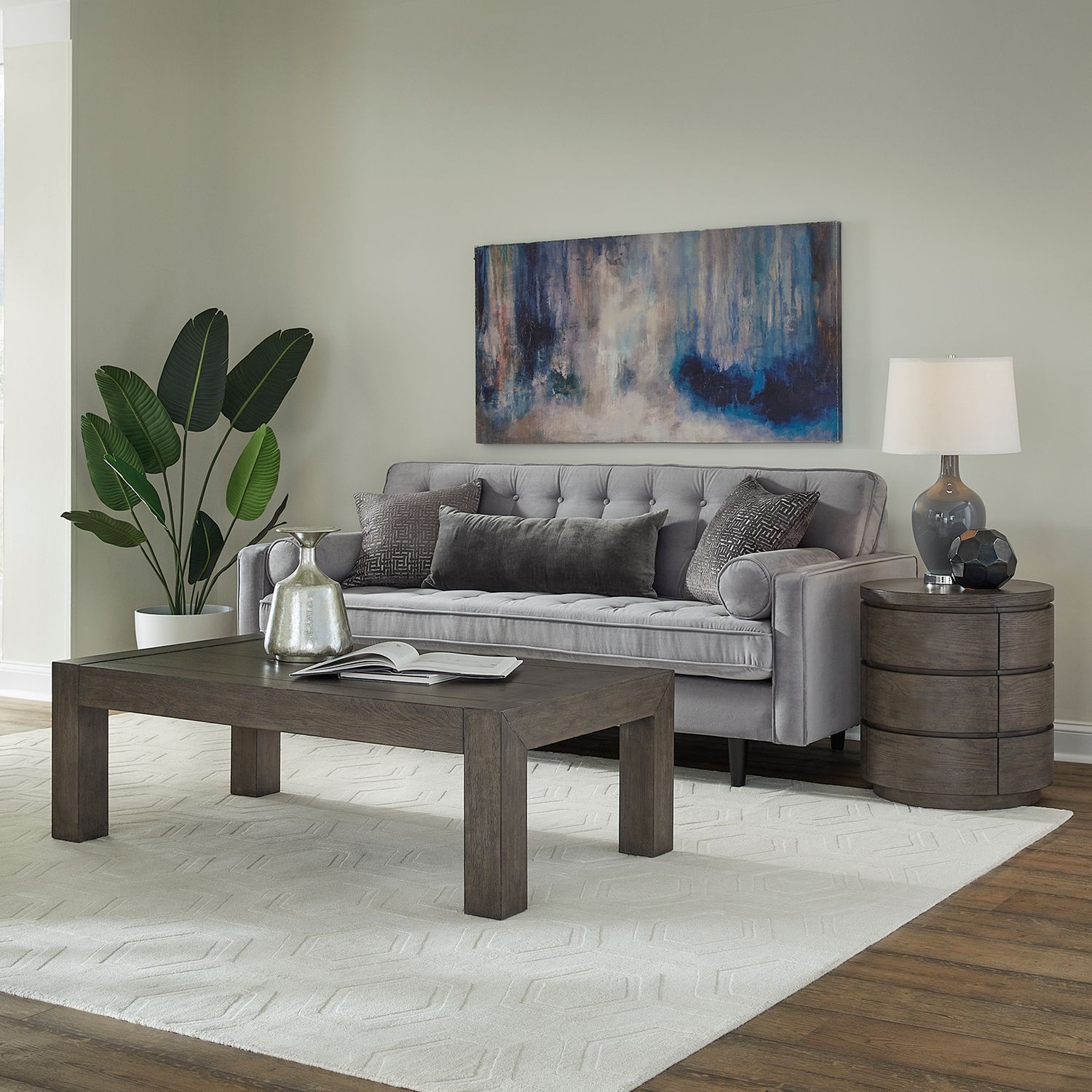 Cascade Falls 3-Piece Wood Cocktail Table Set | Satin Espresso