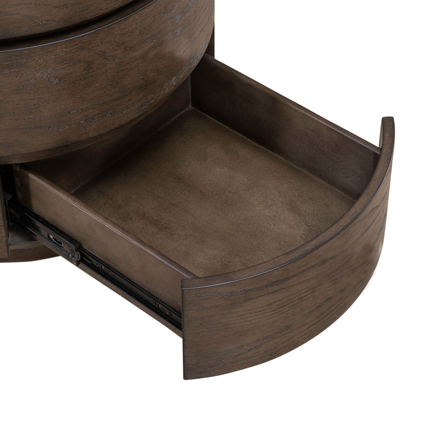 Cascade Falls Round Wood 3-Drawer End Table